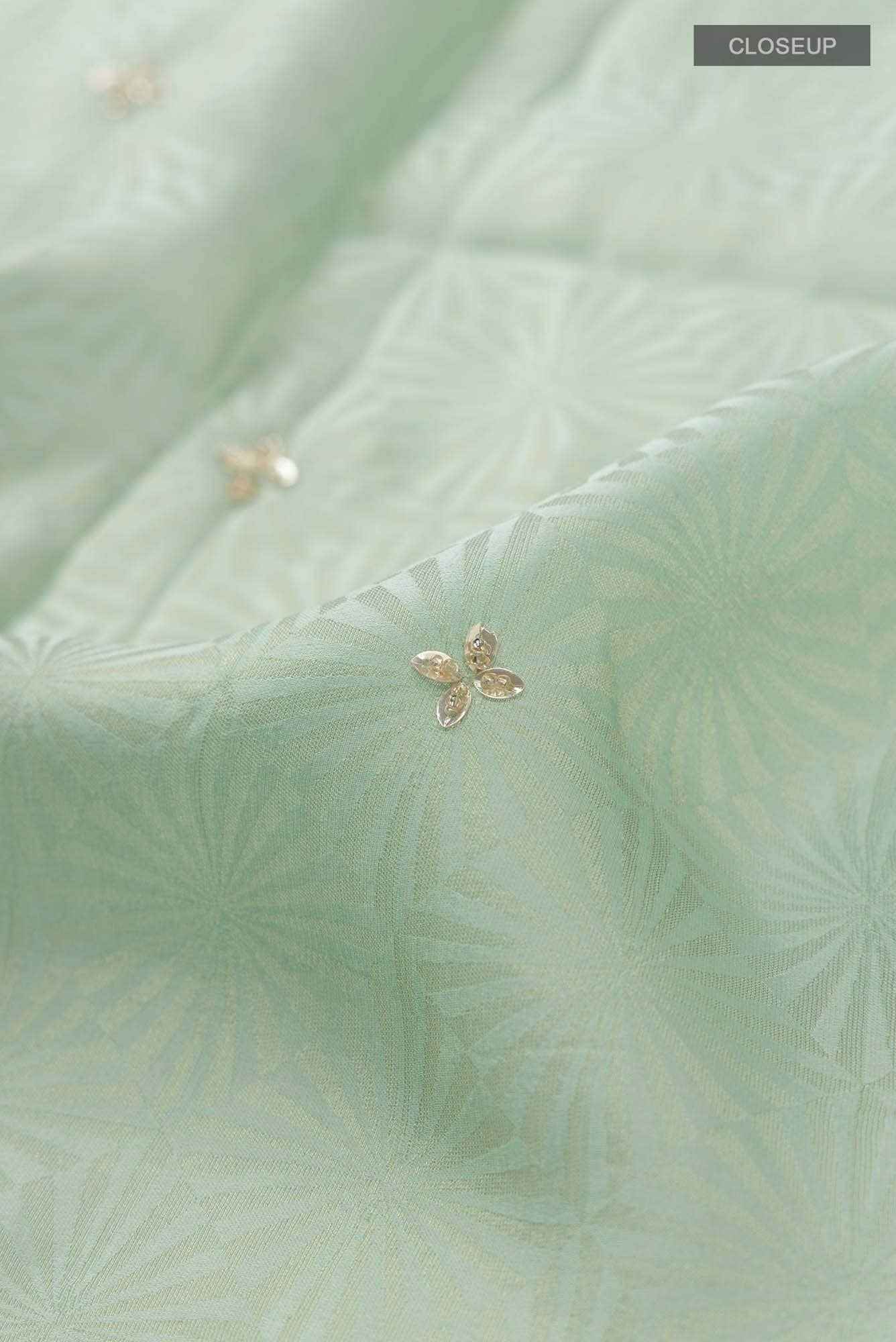 Pista Green Blended Crepe Saree