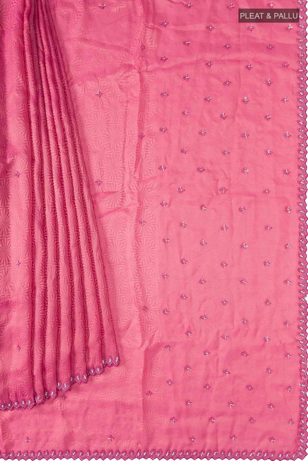 Coral Blended Crepe Saree