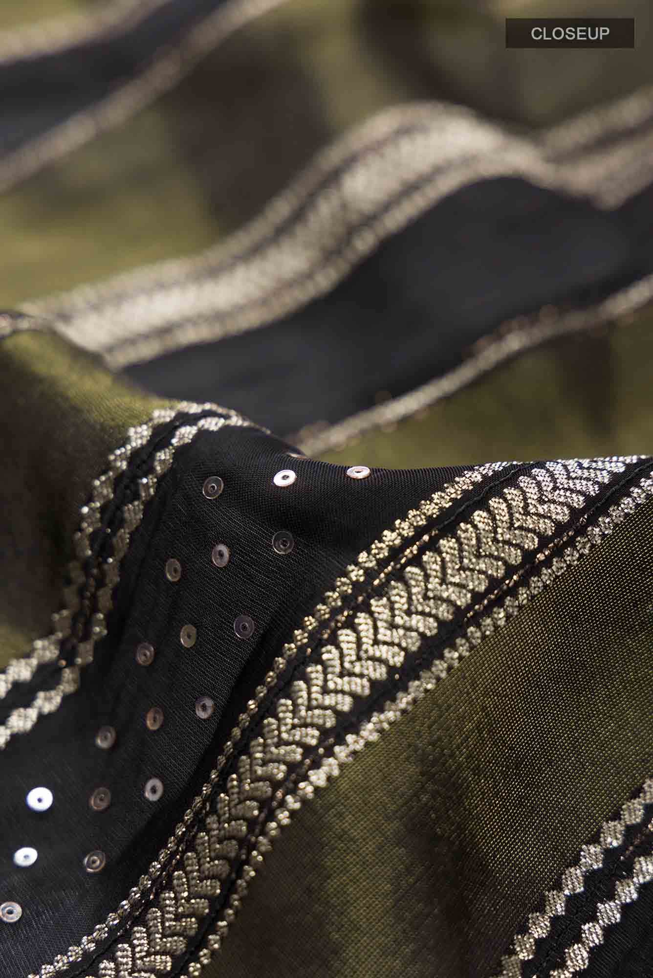 Black Blended Tissue Silk Saree