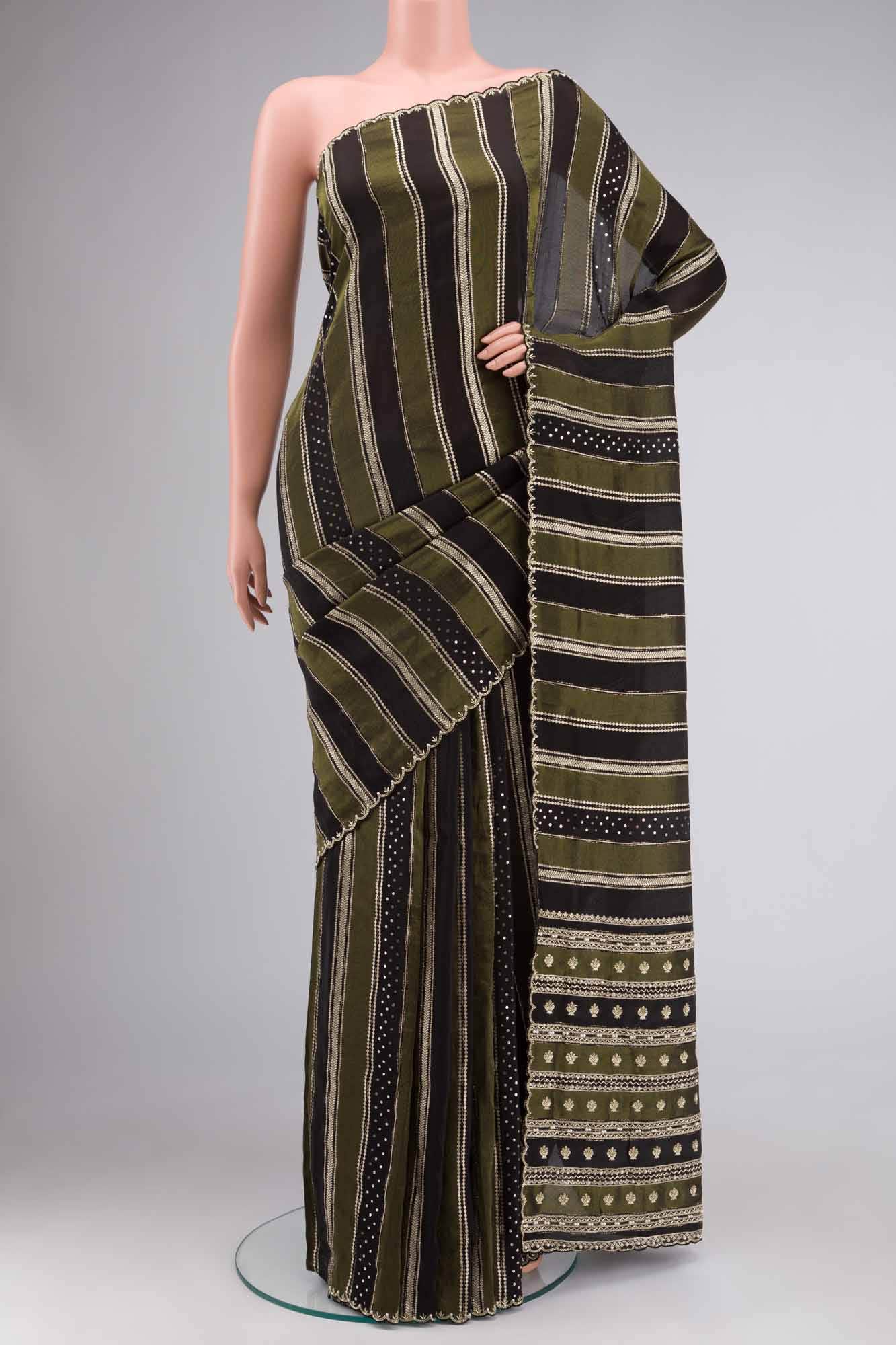 Black Blended Tissue Silk Saree