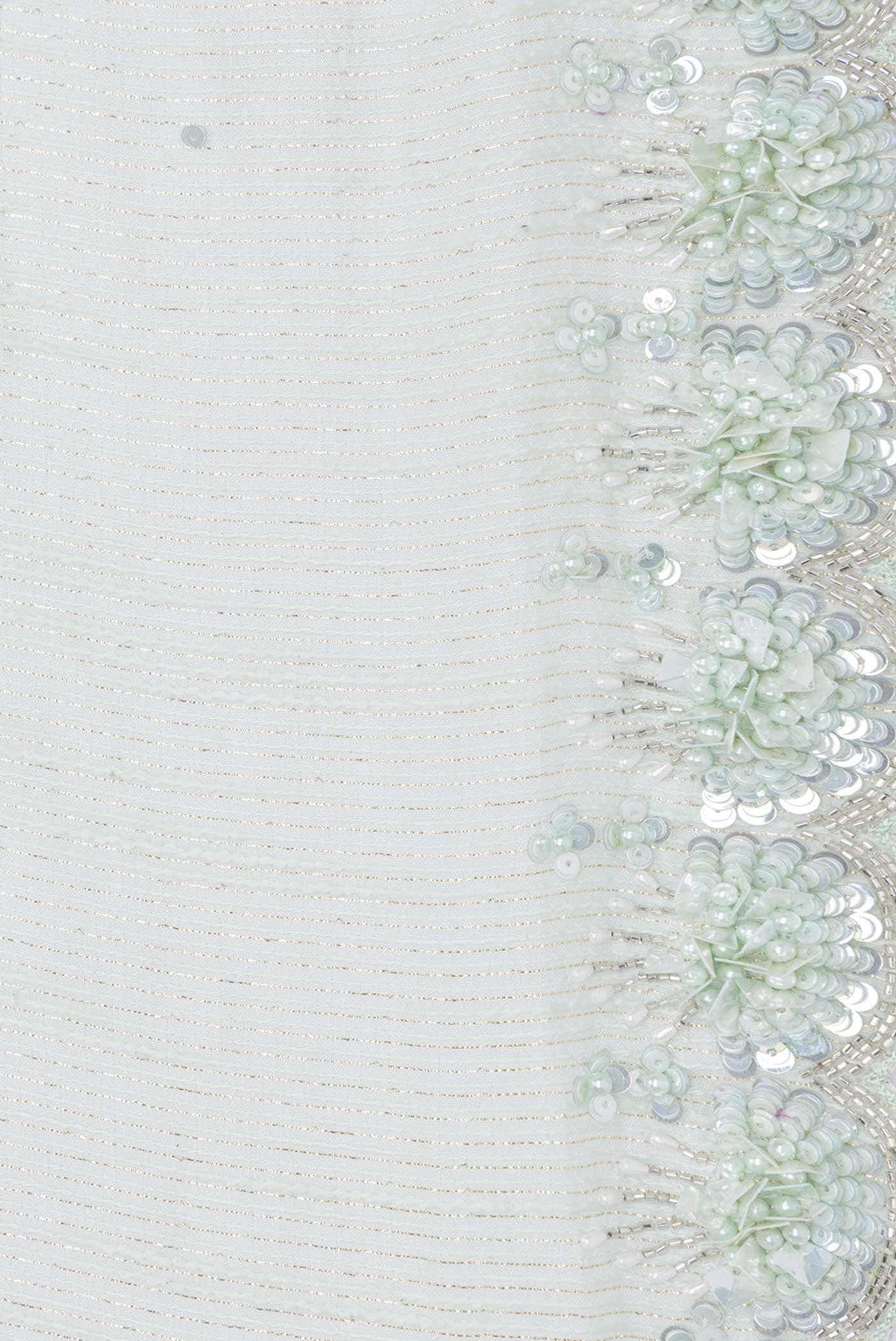 Light Green Dual Tone Blended Mysore Georgette Saree