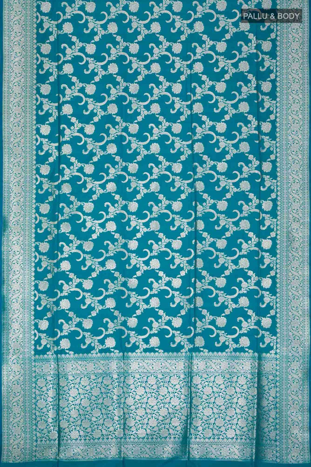 Blue Blended Banarasi Silk Saree
