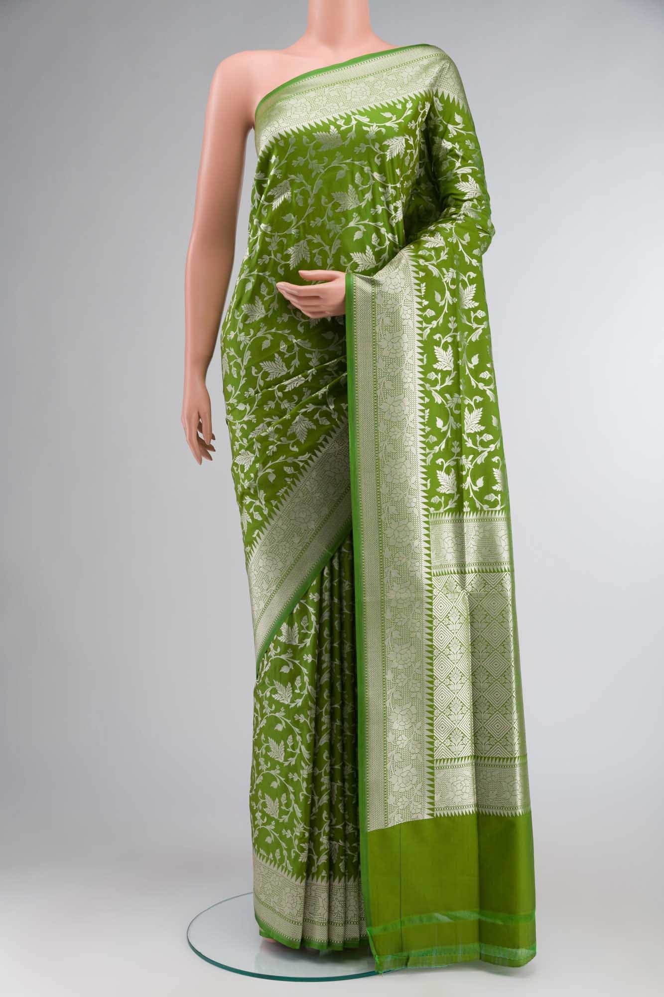 Green Blended Banarasi Silk Saree
