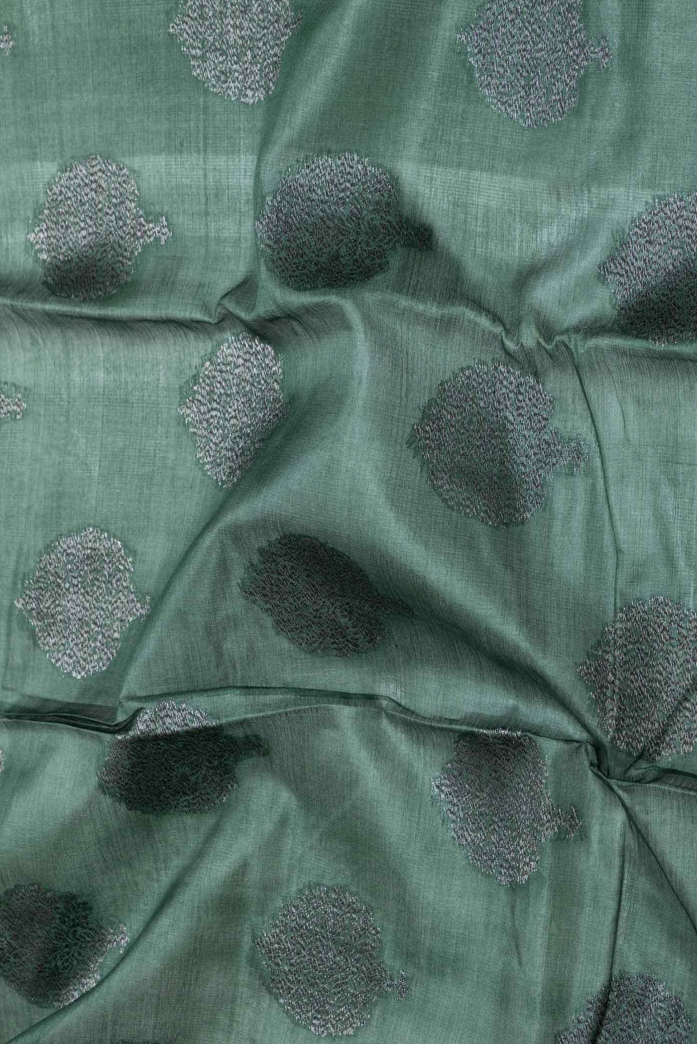 Green Dual Tone Tussar Silk Saree