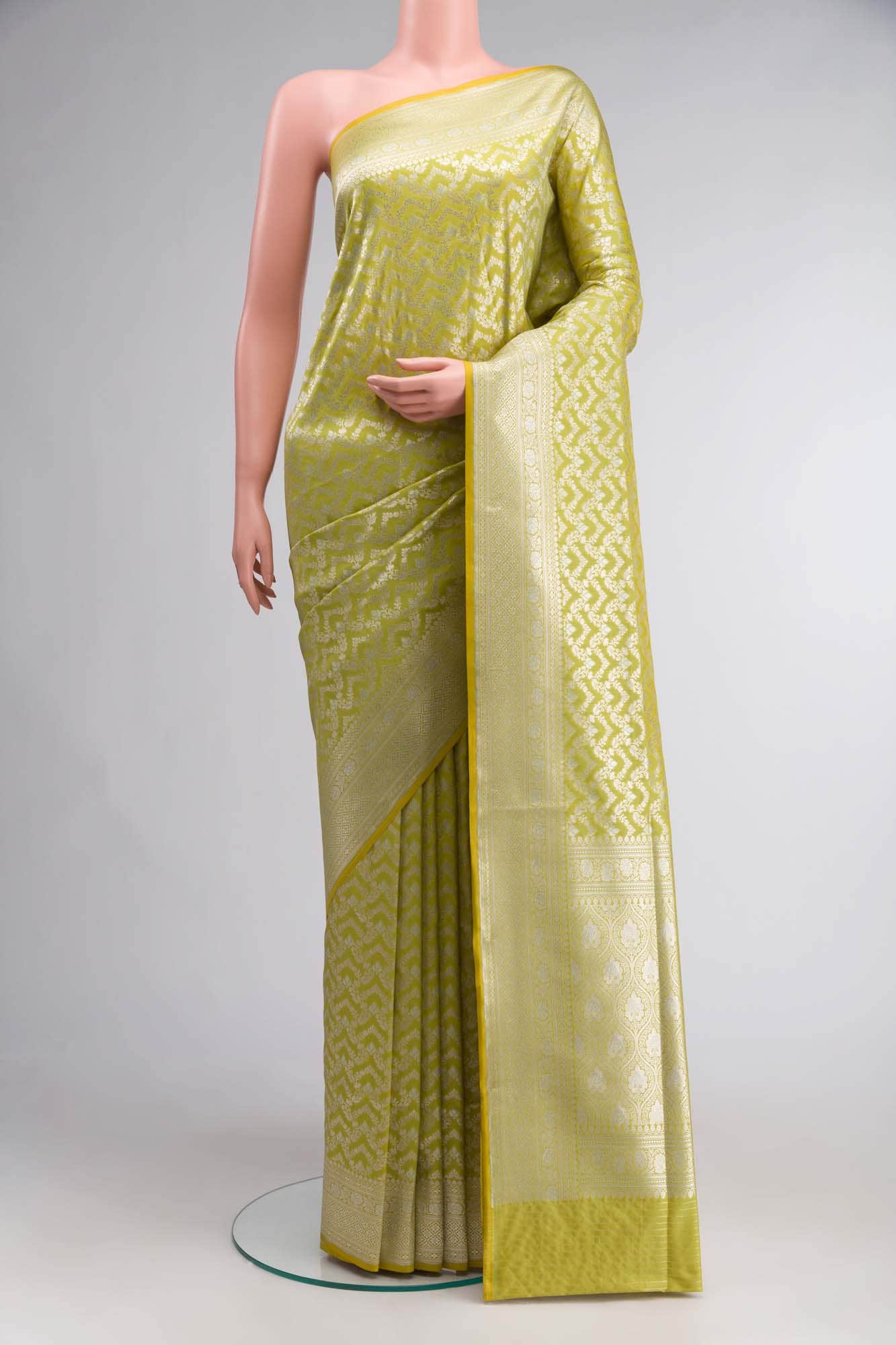 Green Blended Banarasi Silk Saree