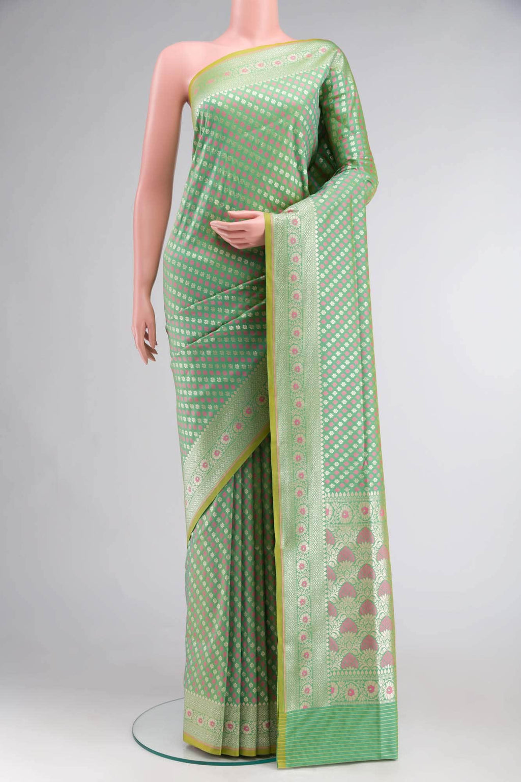 Green Blended Banarasi Silk Saree