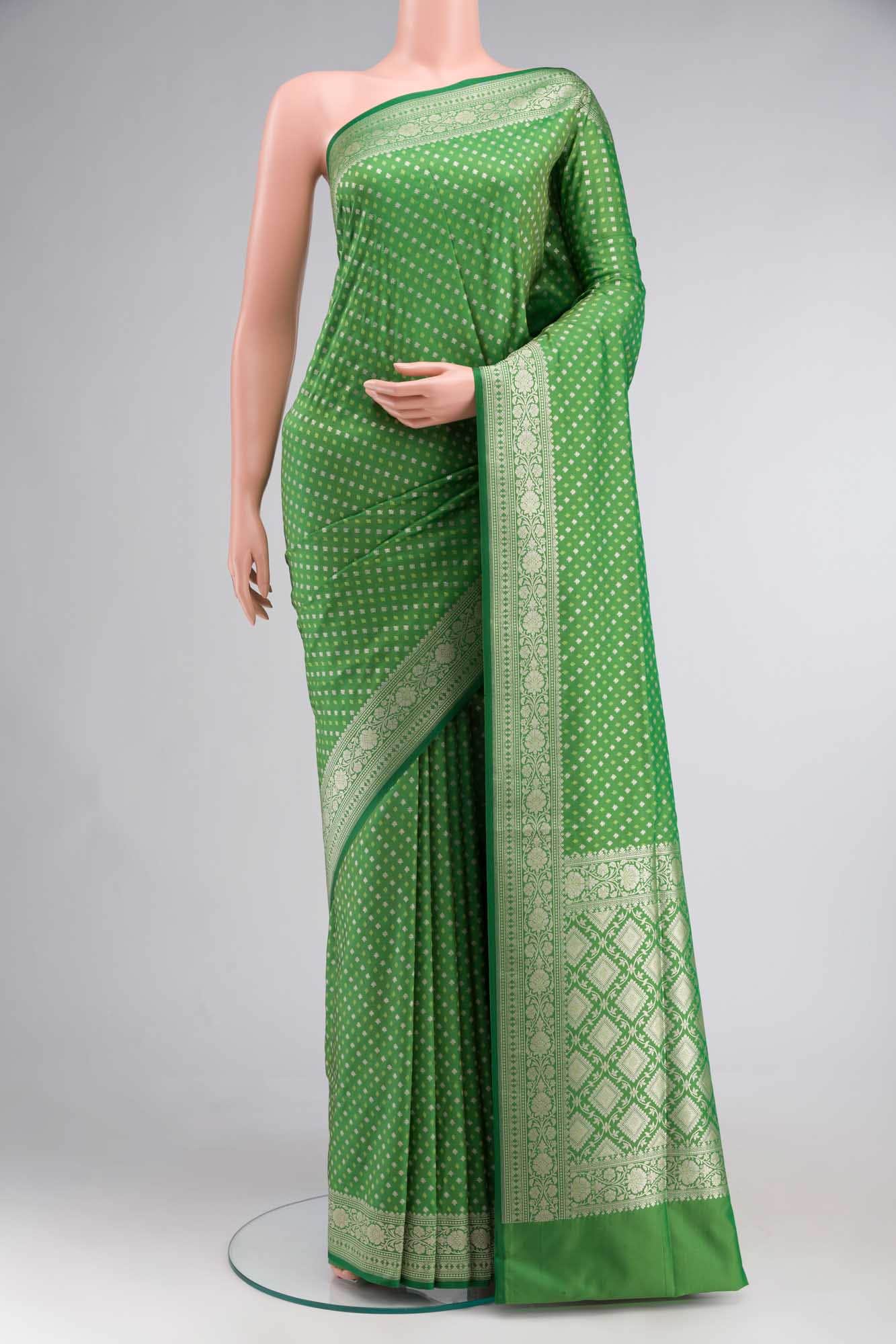 Green Blended Banarasi Silk Saree