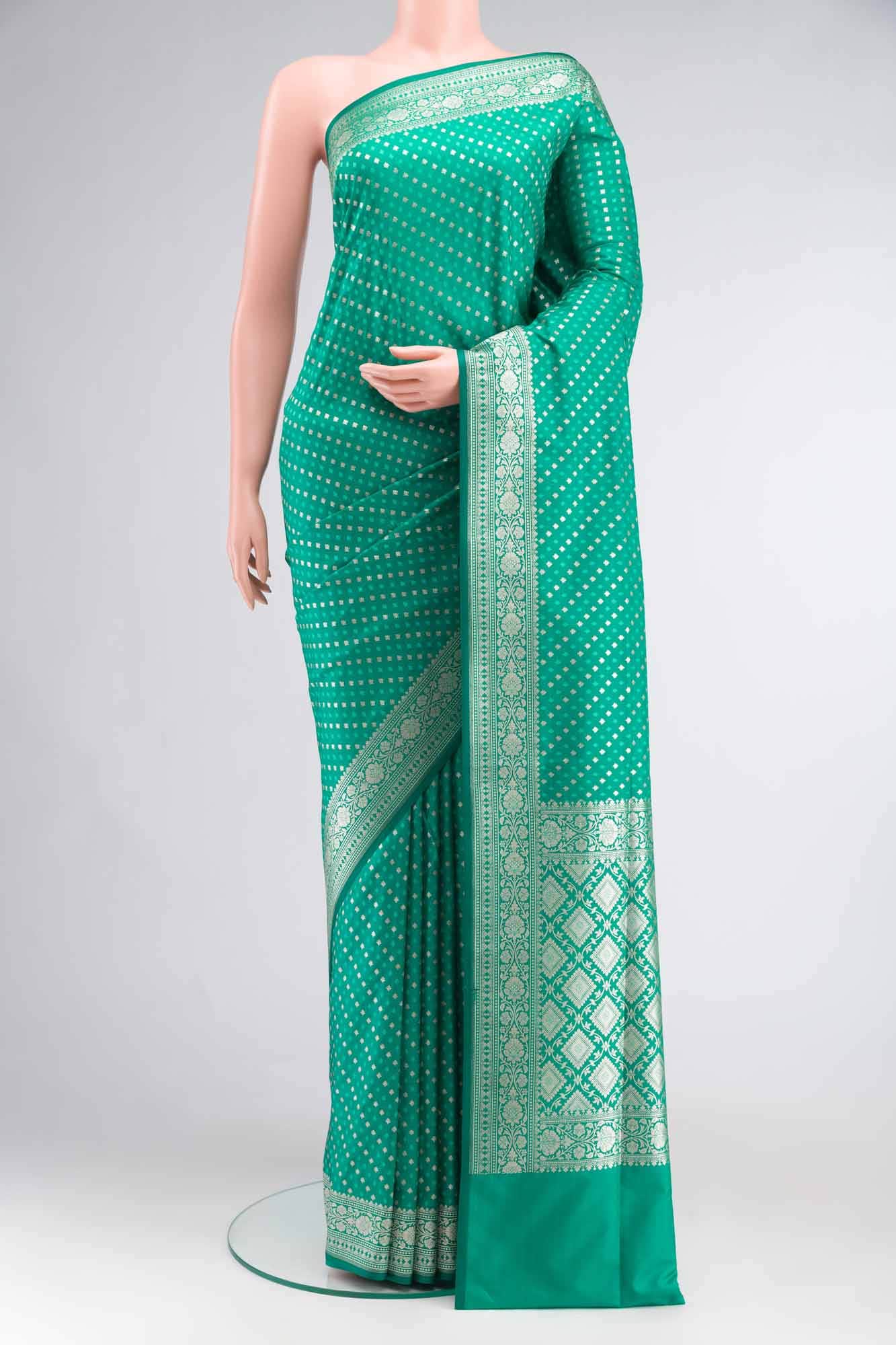 Green Blended Banarasi Silk Saree