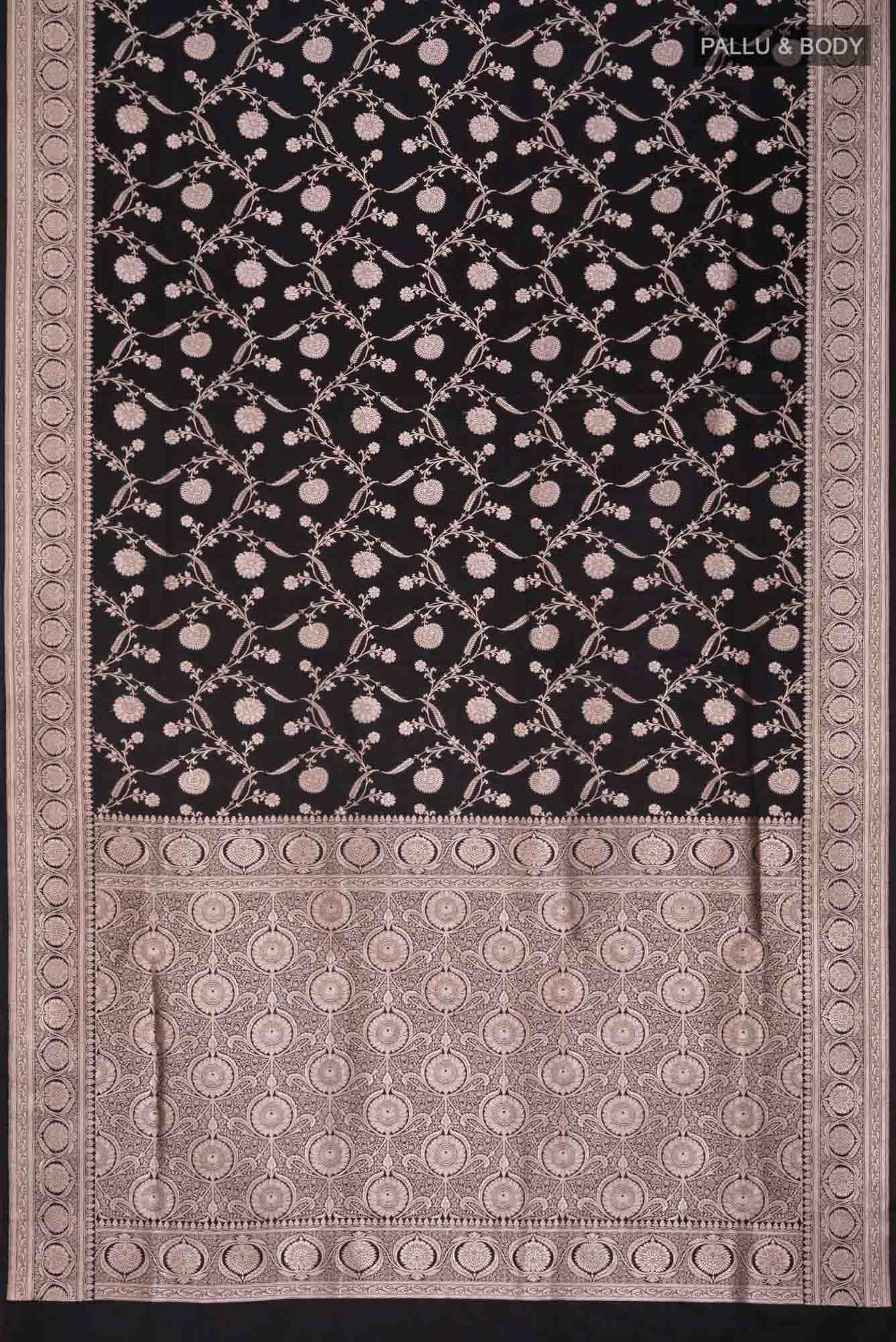 Black Banarasi Silk Saree