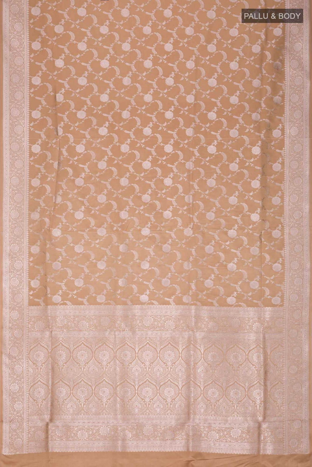 Beige Banarasi Silk Saree