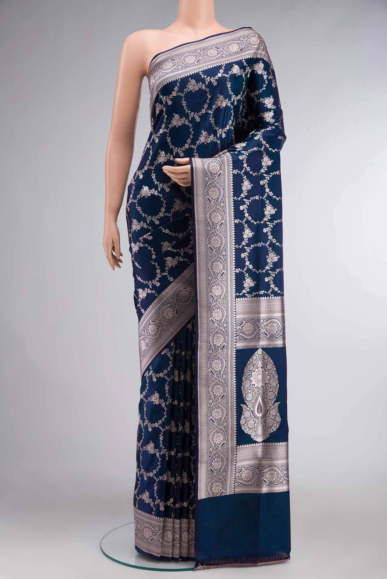 Blue Banarasi Silk Saree