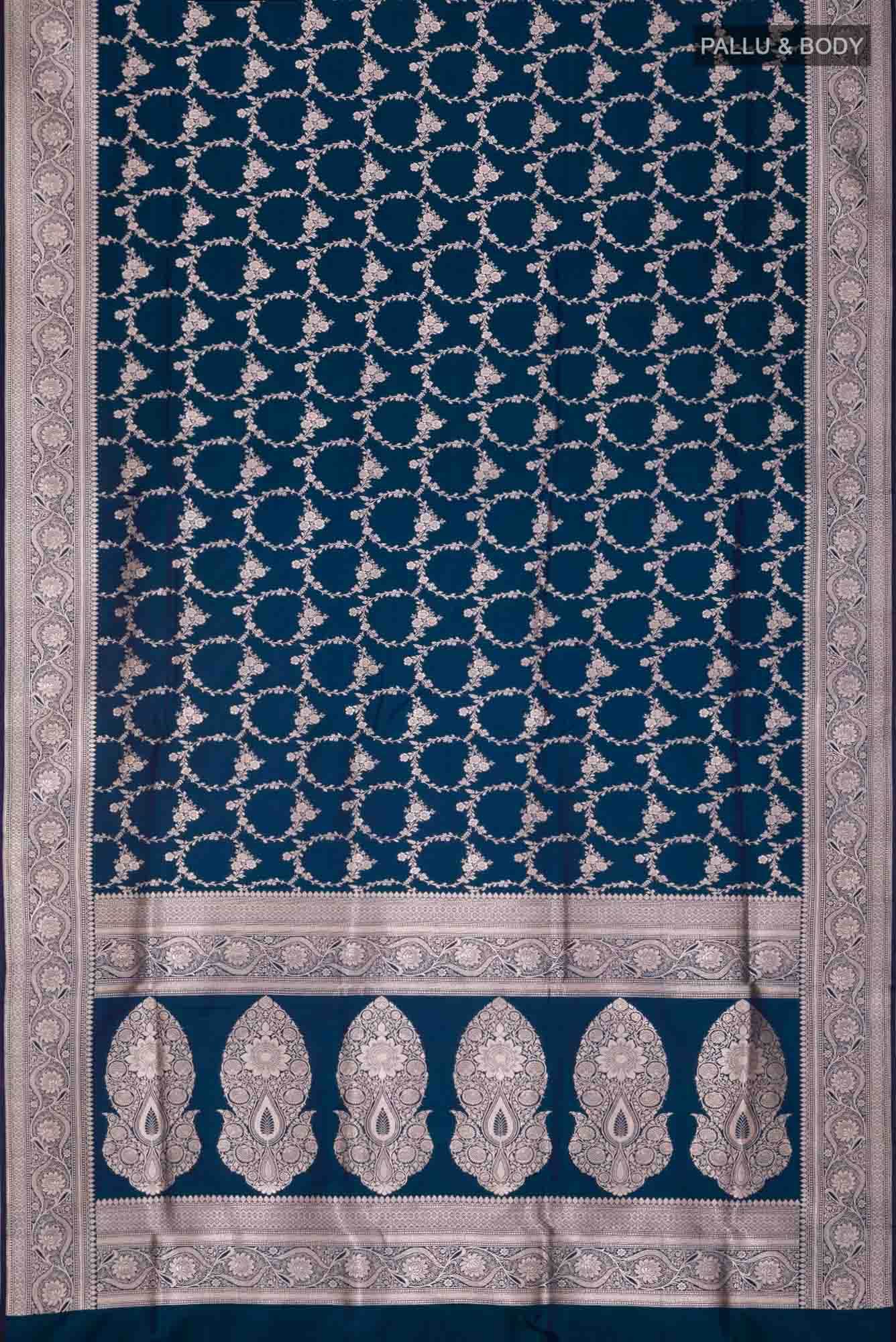 Blue Banarasi Silk Saree
