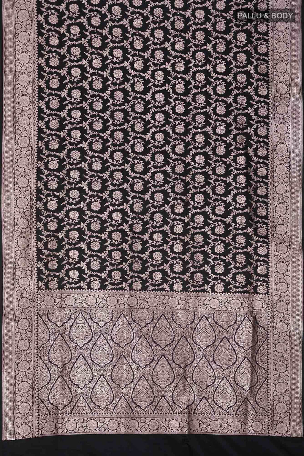 Black Banarasi Silk Saree
