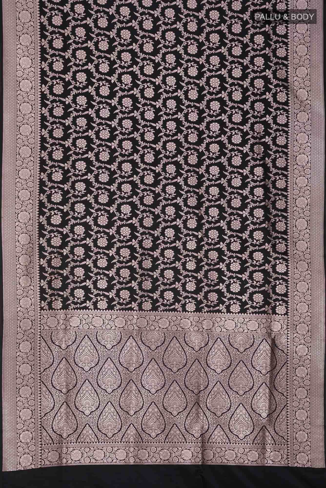 Black Banarasi Silk Saree