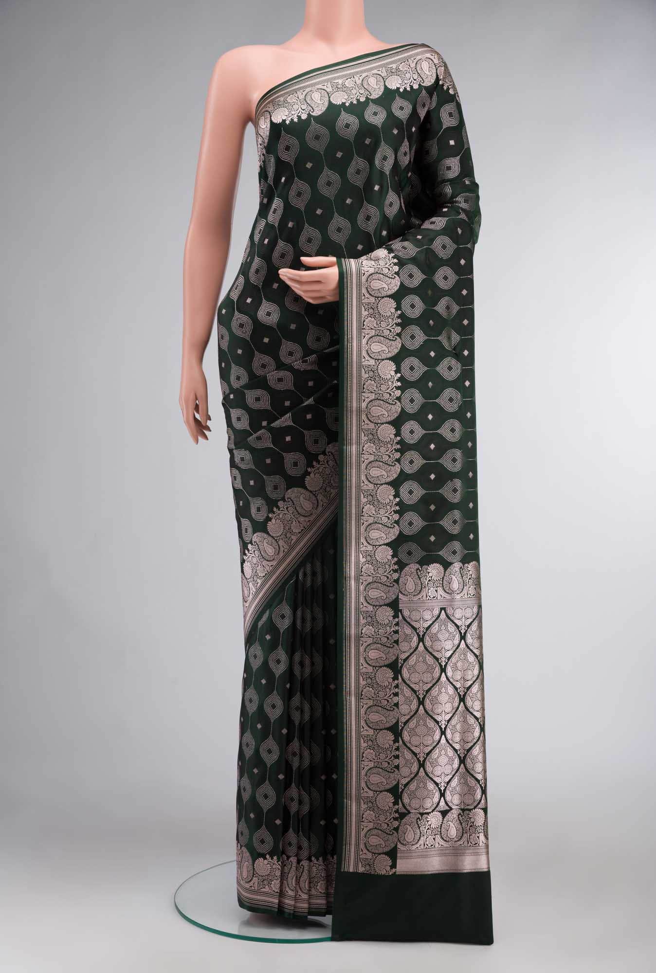Green Banarasi Silk Saree