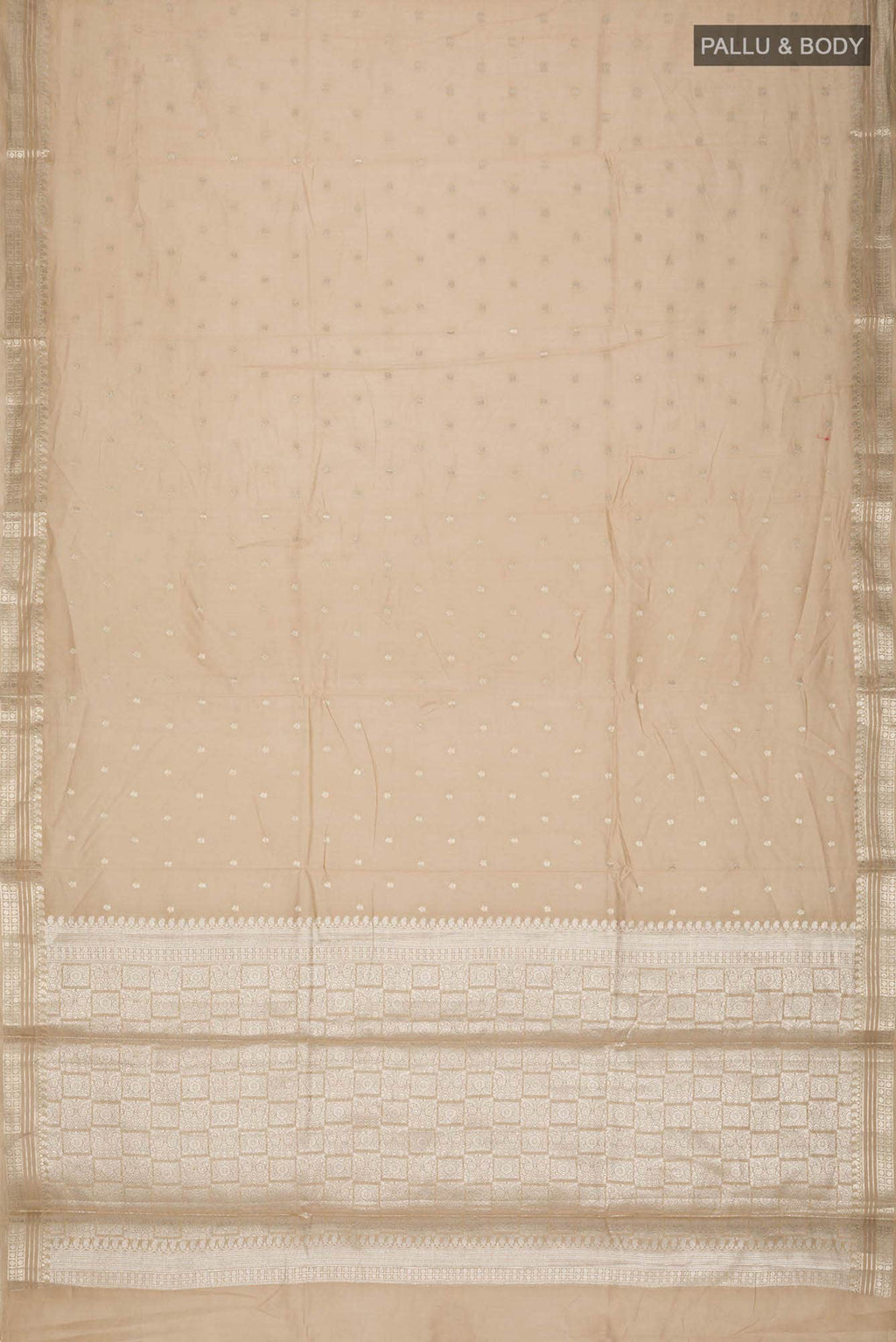 Beige Silk Cotton Saree
