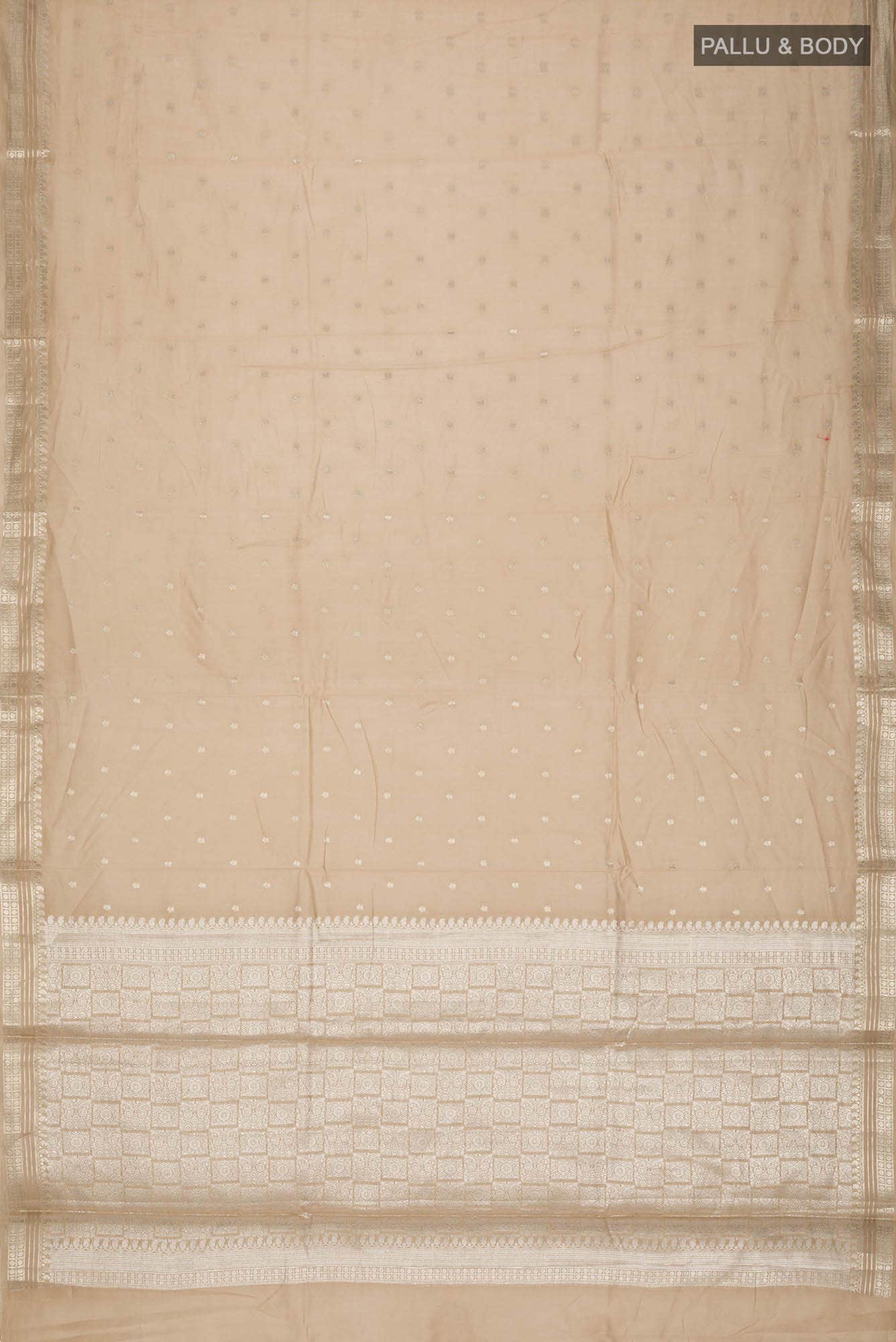 Beige Silk Cotton Saree