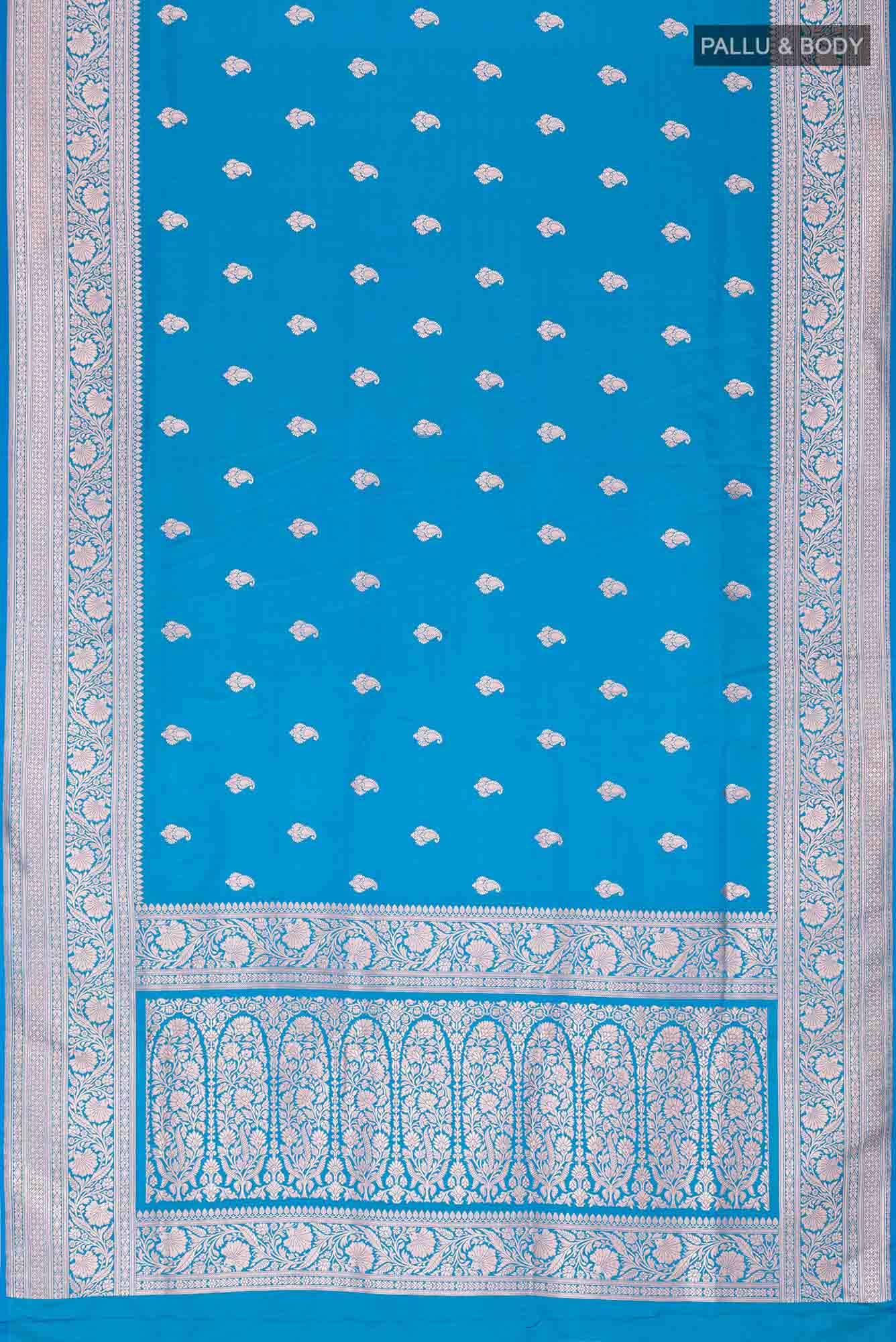 Blue Banarasi Silk Saree