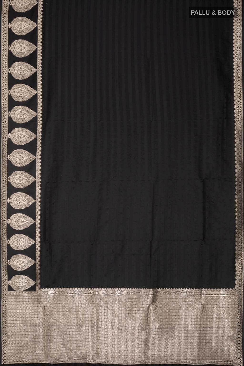 Black Blended Banarasi Silk Saree
