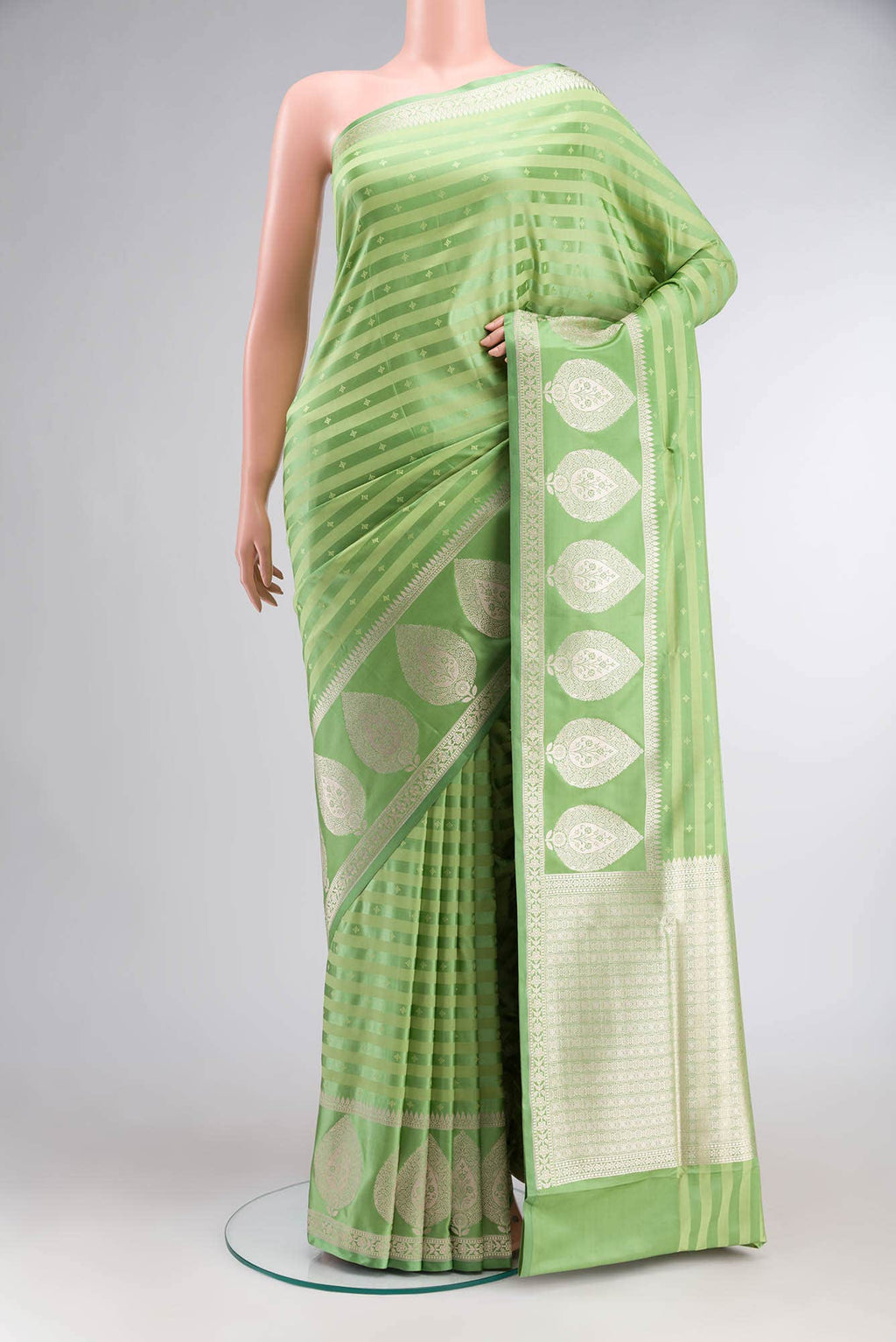 Green Blended Banarasi Silk Saree