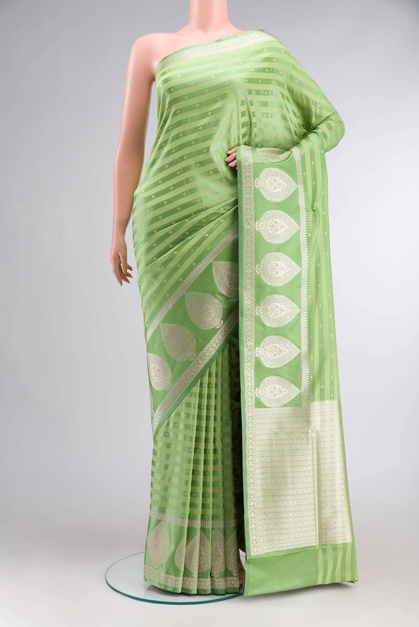 Green Blended Banarasi Silk Saree