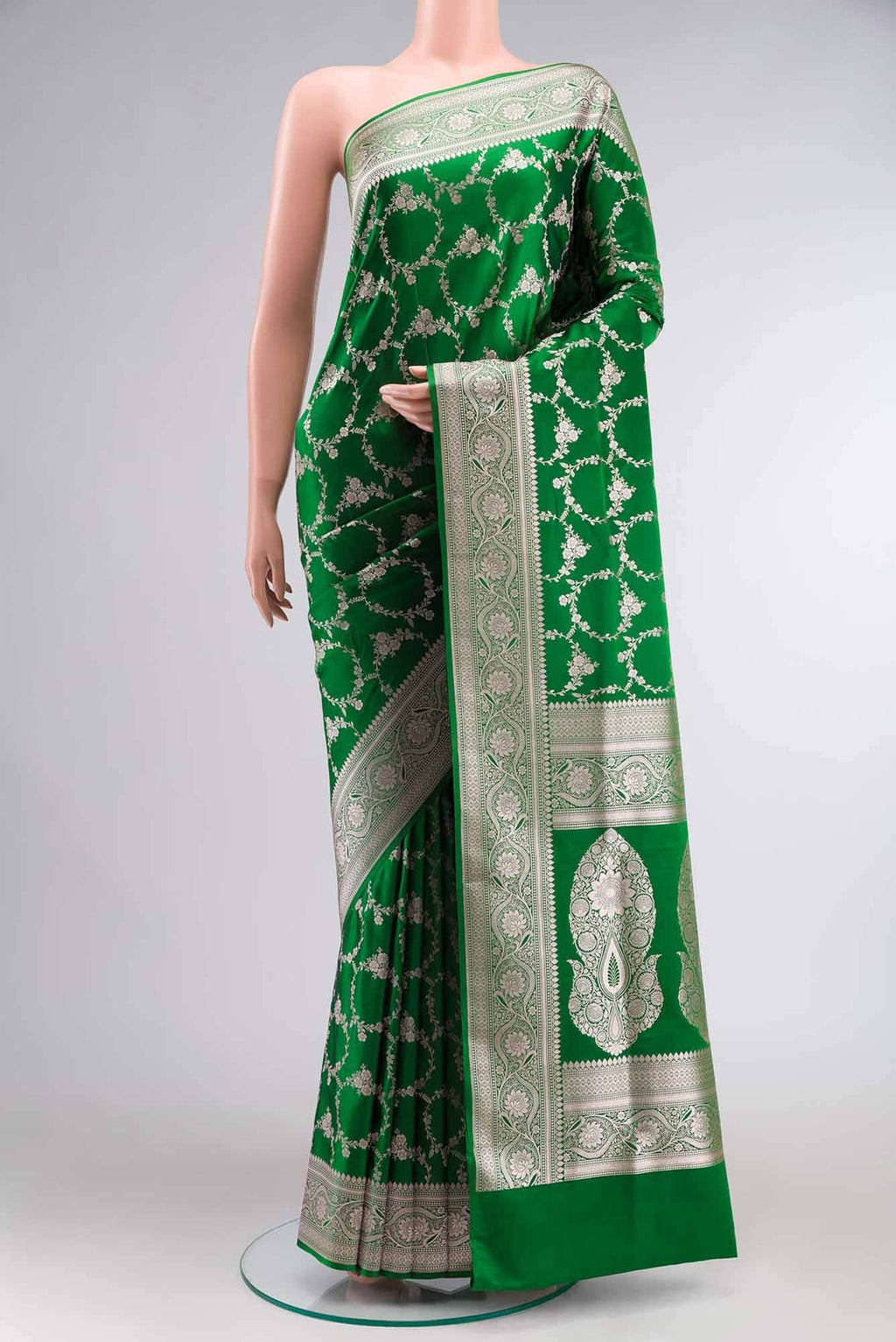Green Blended Banarasi Silk Saree