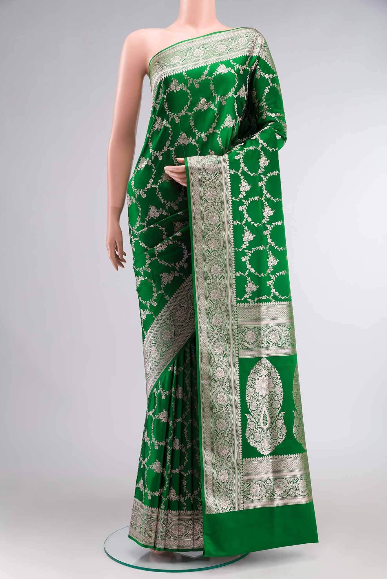 Green Blended Banarasi Silk Saree