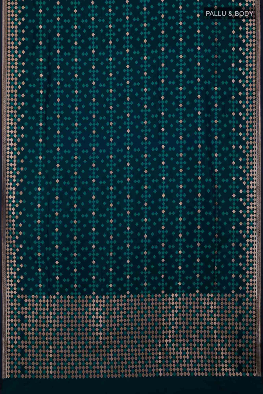 Blue Blended Banarasi Silk Saree