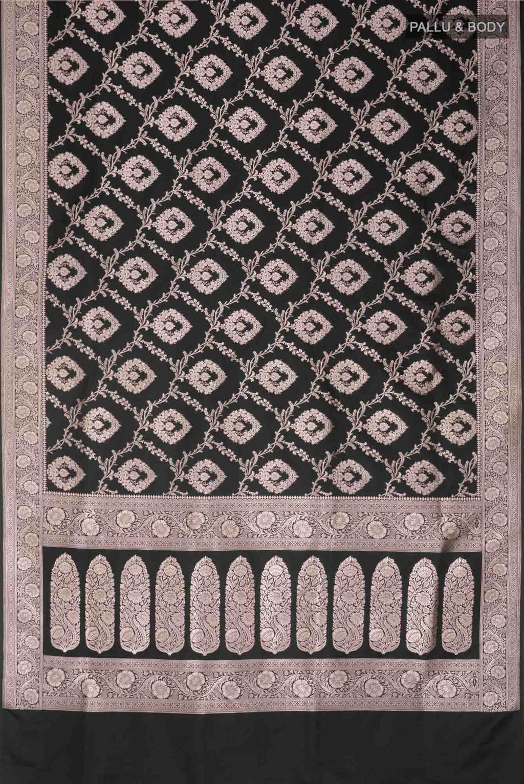 Black Blended Banarasi Silk Saree