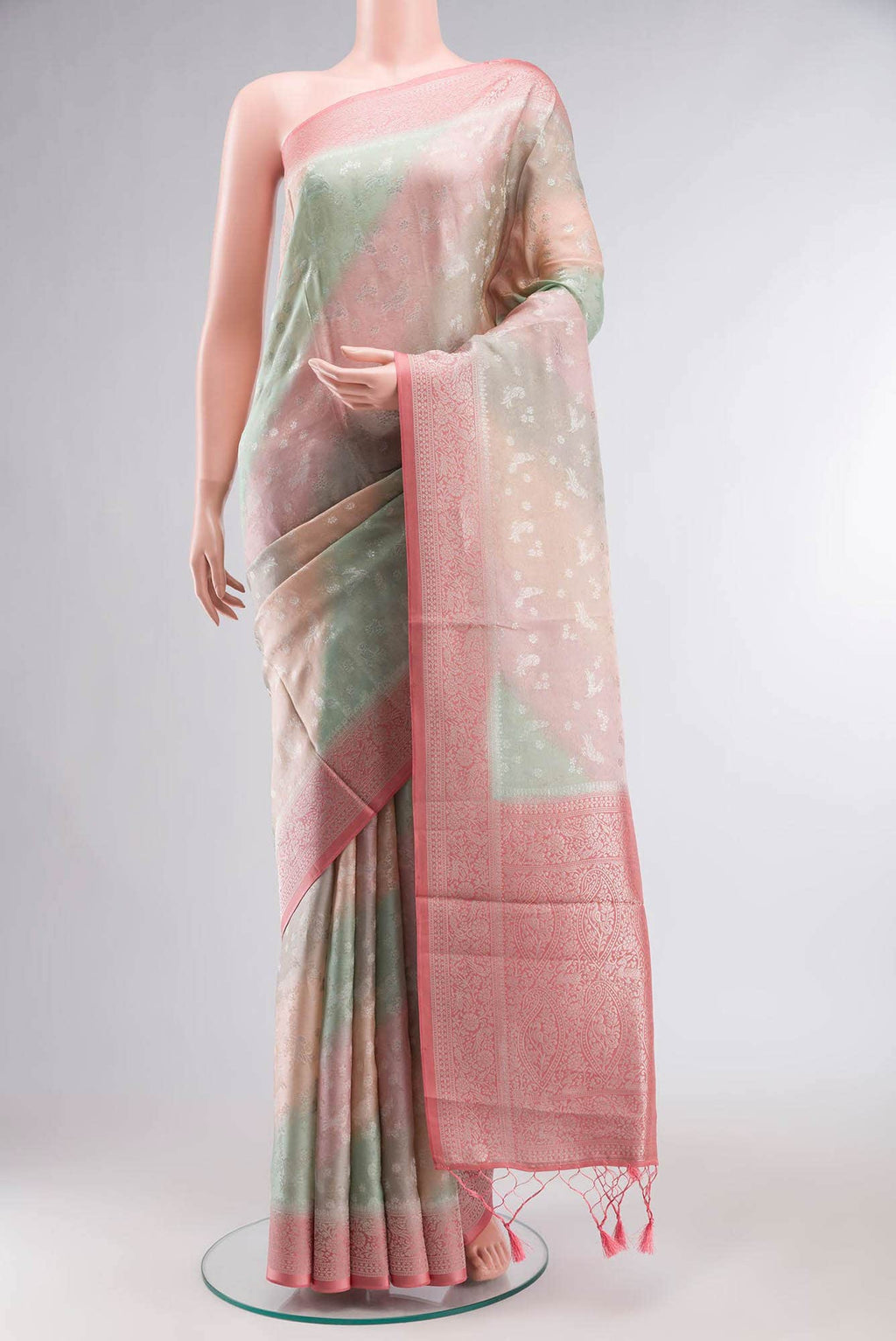 Multi Satin Silk Saree
