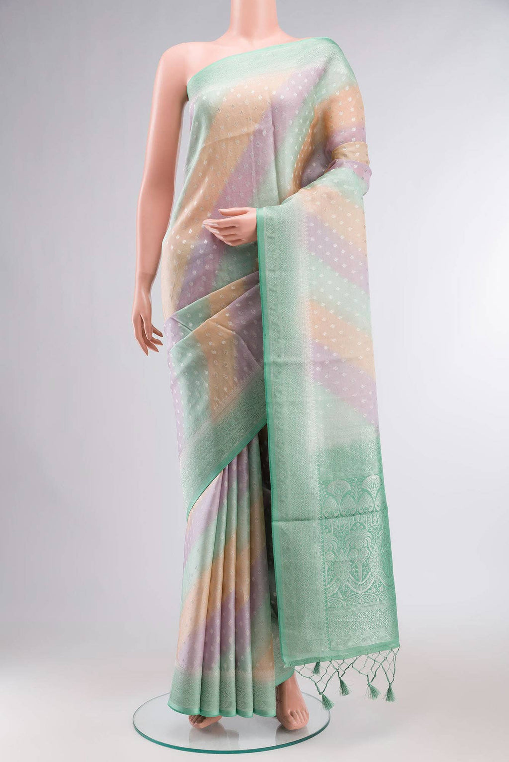 Multi Satin Silk Saree