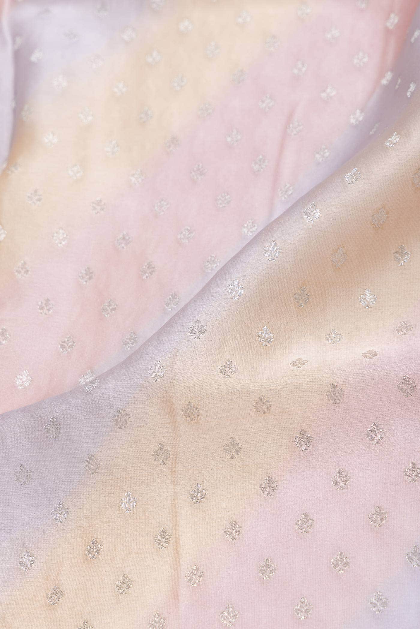 Lavender Dual Tone Satin Crepe Saree
