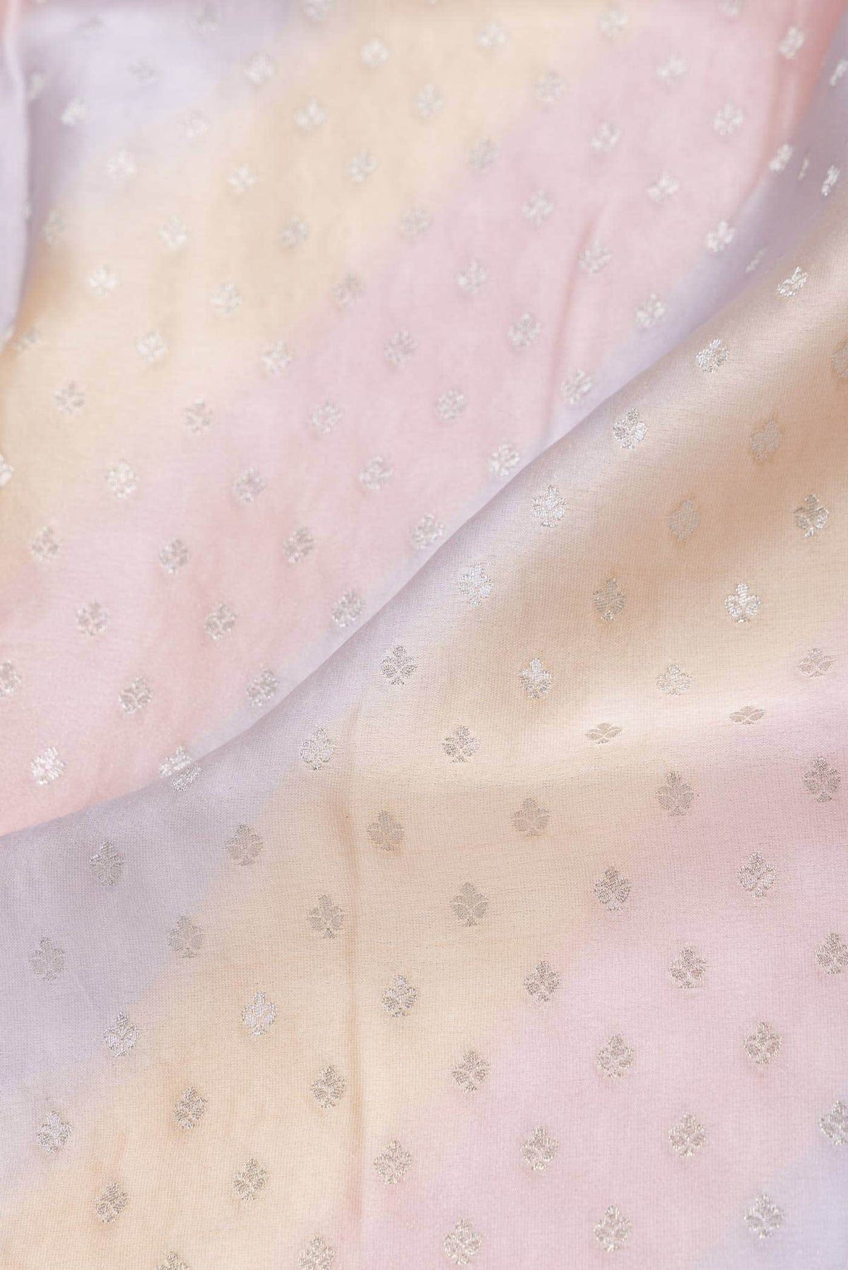 Lavender Dual Tone Satin Crepe Saree