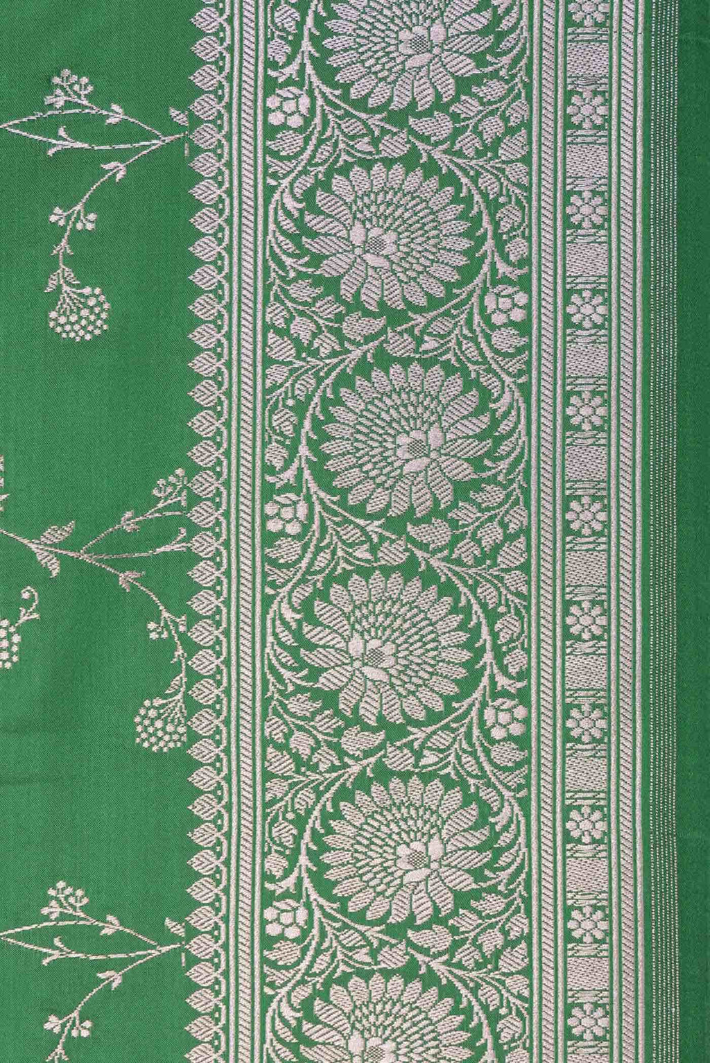 Green Dual Tone Blended Banarasi Silk Saree