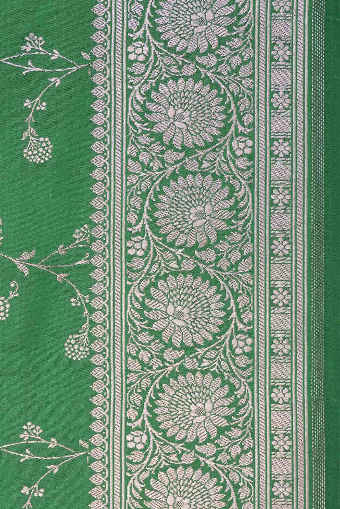 Green Dual Tone Blended Banarasi Silk Saree