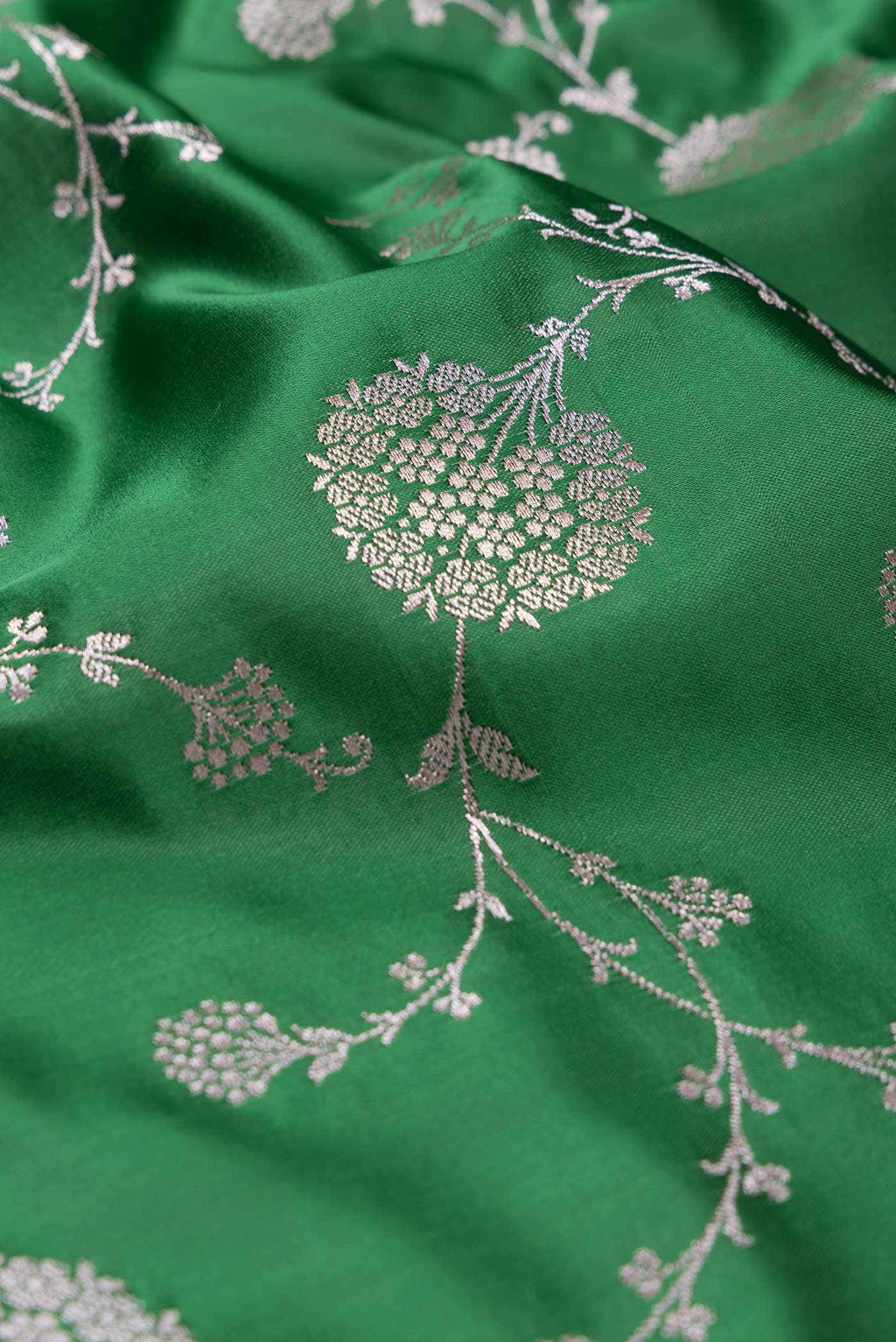 Green Dual Tone Blended Banarasi Silk Saree