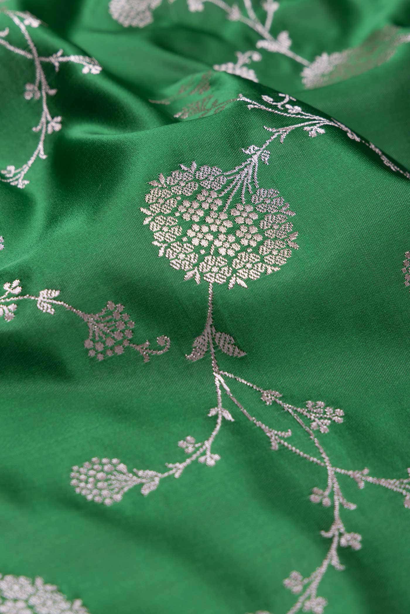 Green Dual Tone Blended Banarasi Silk Saree