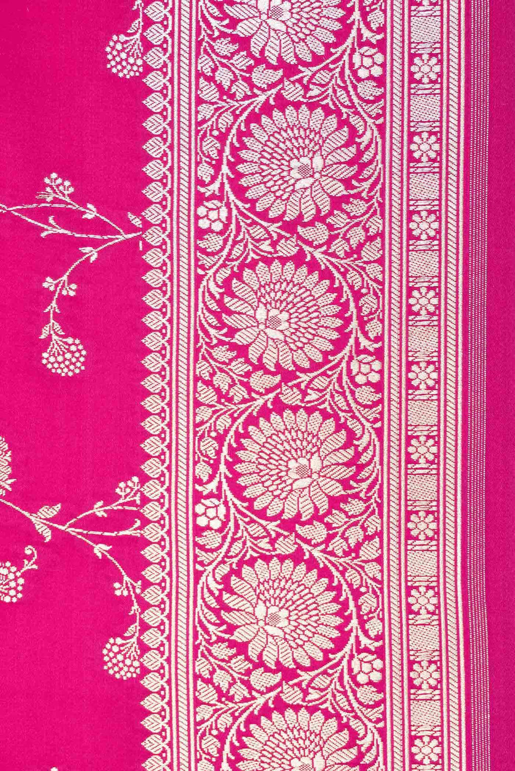 Dark Pink Dual Tone Blended Banarasi Silk Saree