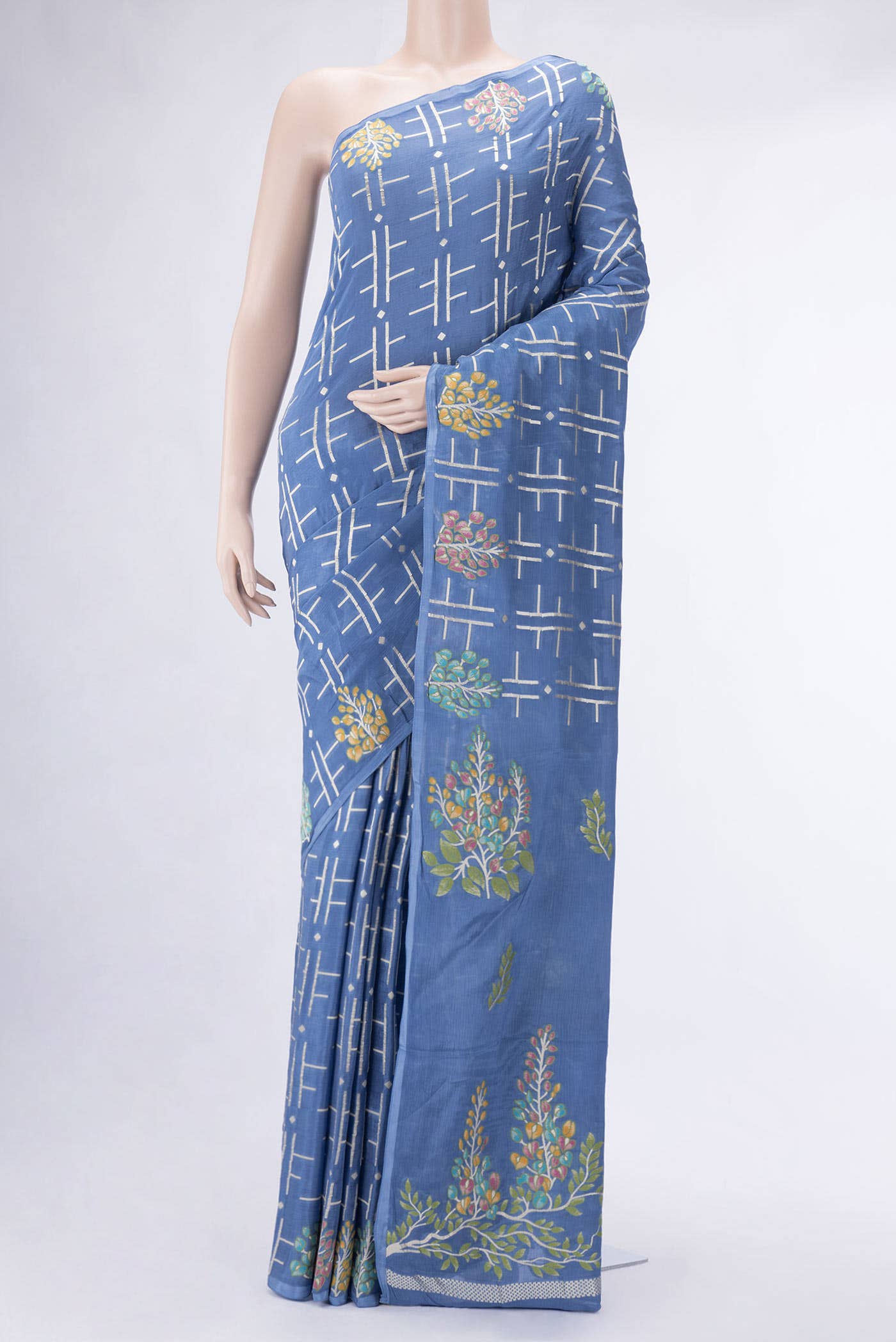 Blue Banarasi Silk Saree
