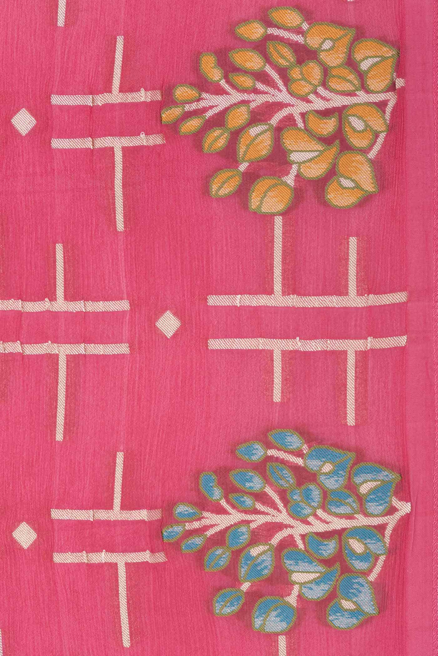 Pink Banarasi Silk Saree