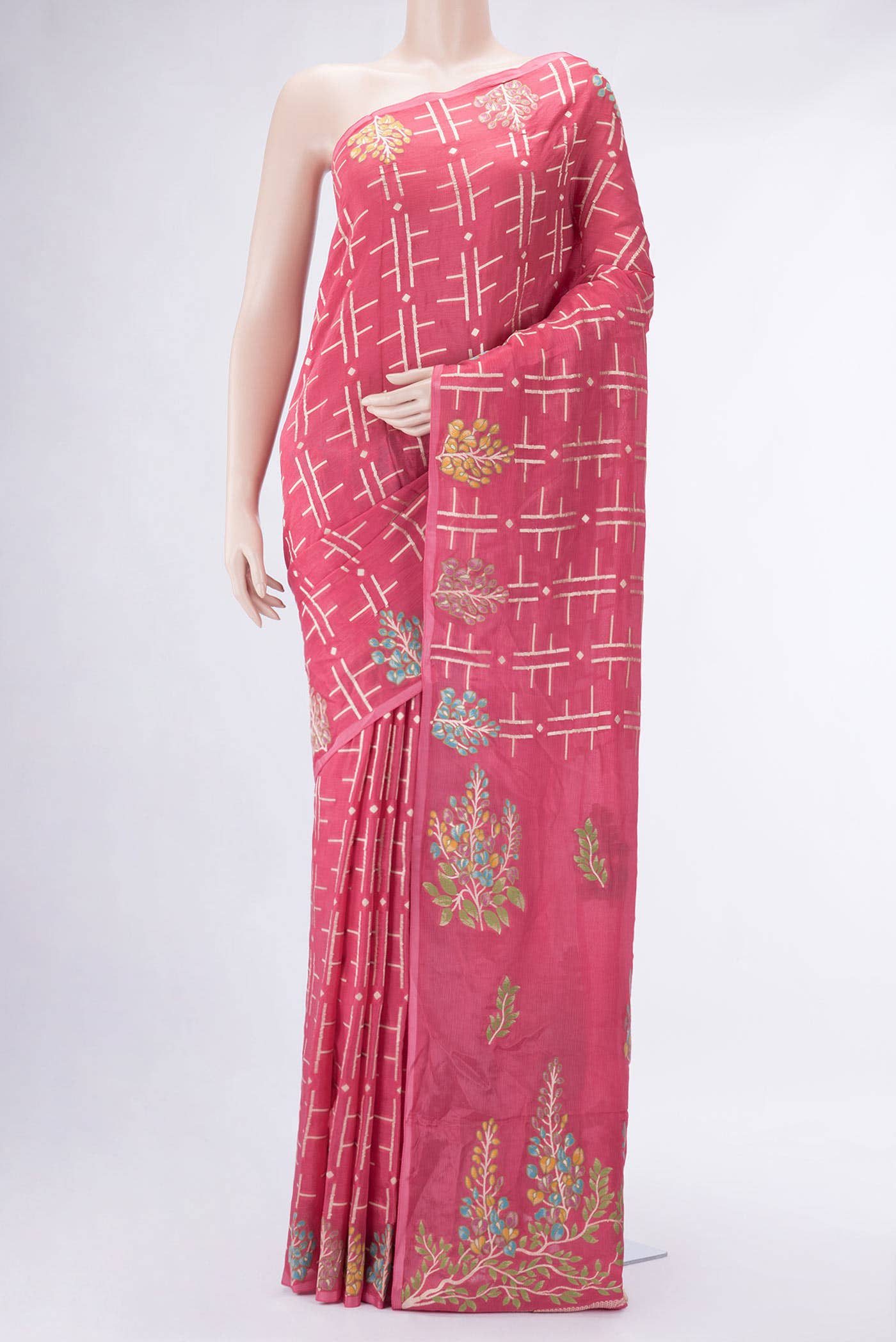 Pink Banarasi Silk Saree