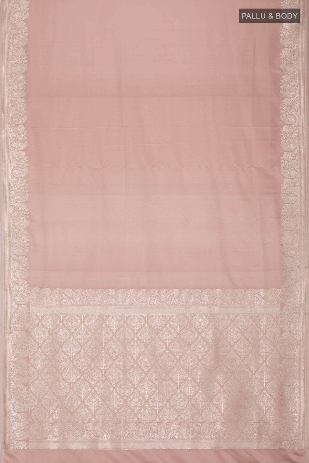 Rose Gold Blended Banarasi Silk Saree