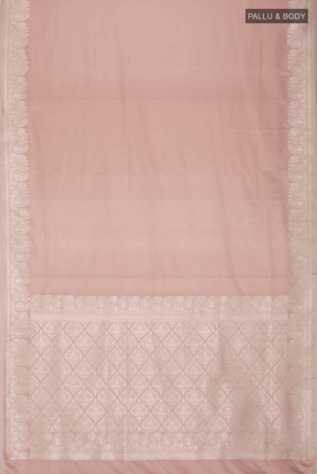Rose Gold Blended Banarasi Silk Saree