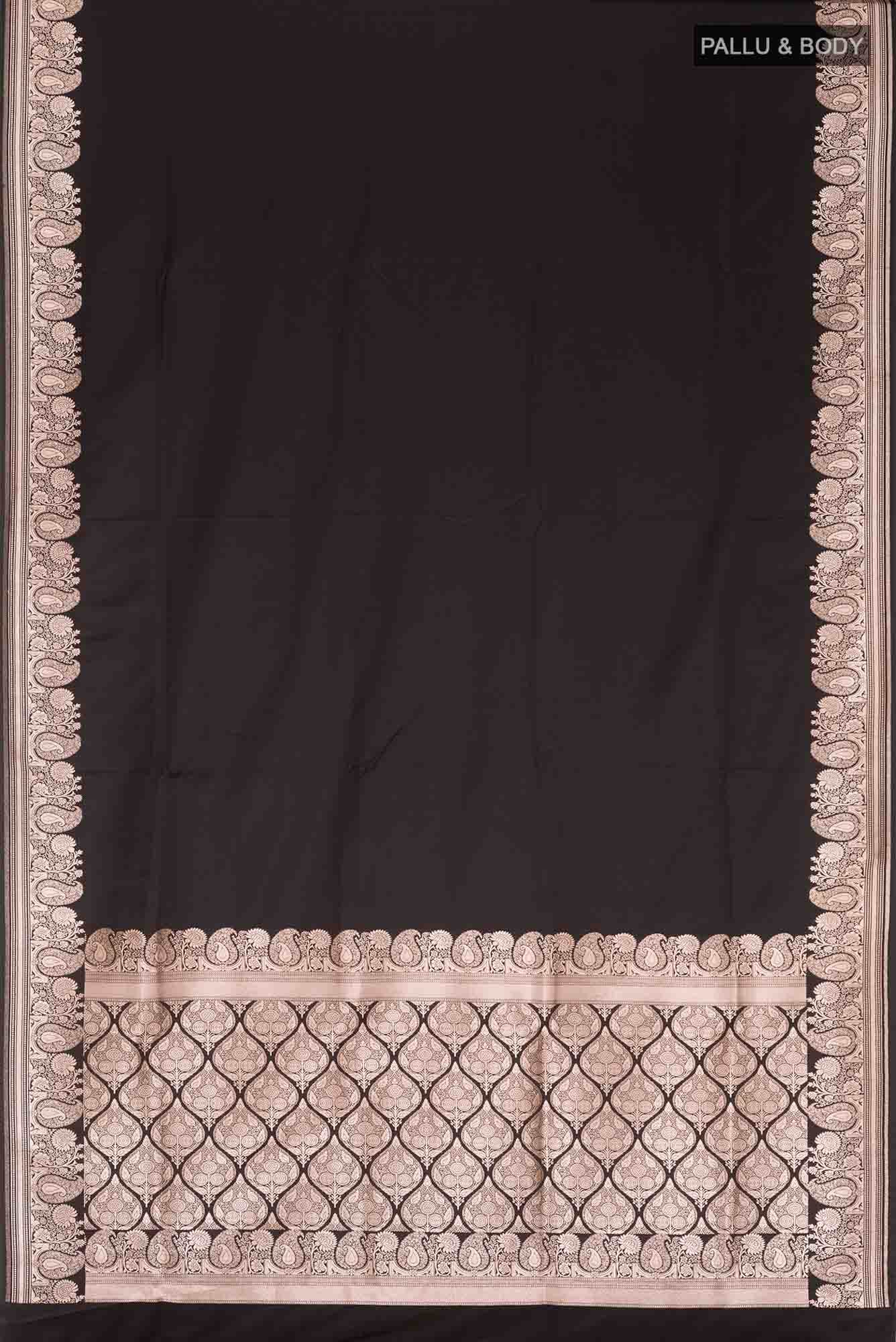 Black Blended Banarasi Silk Saree