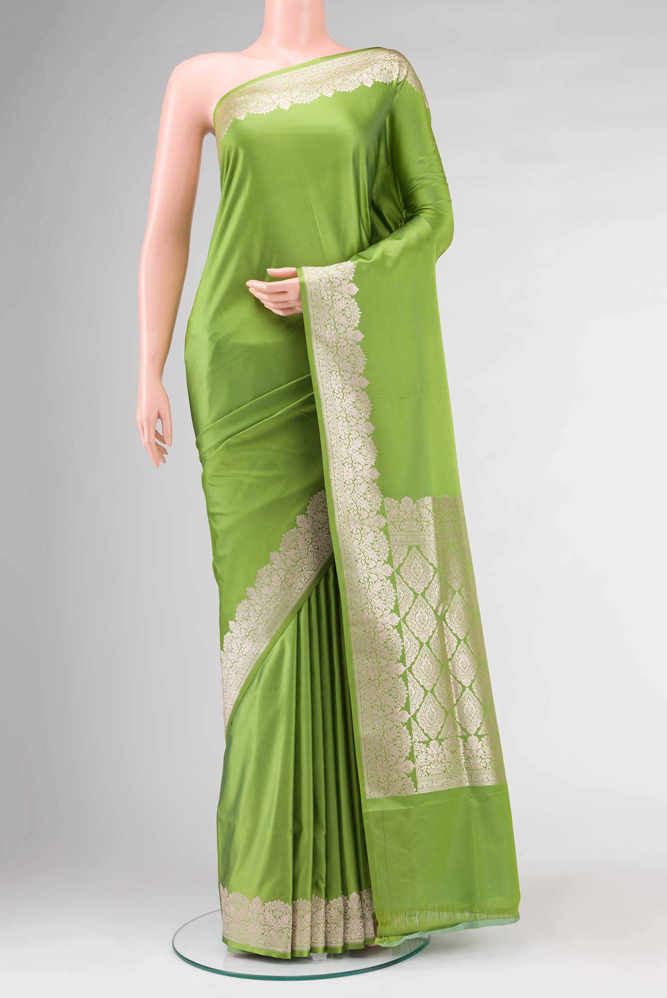 Green Blended Banarasi Silk Saree