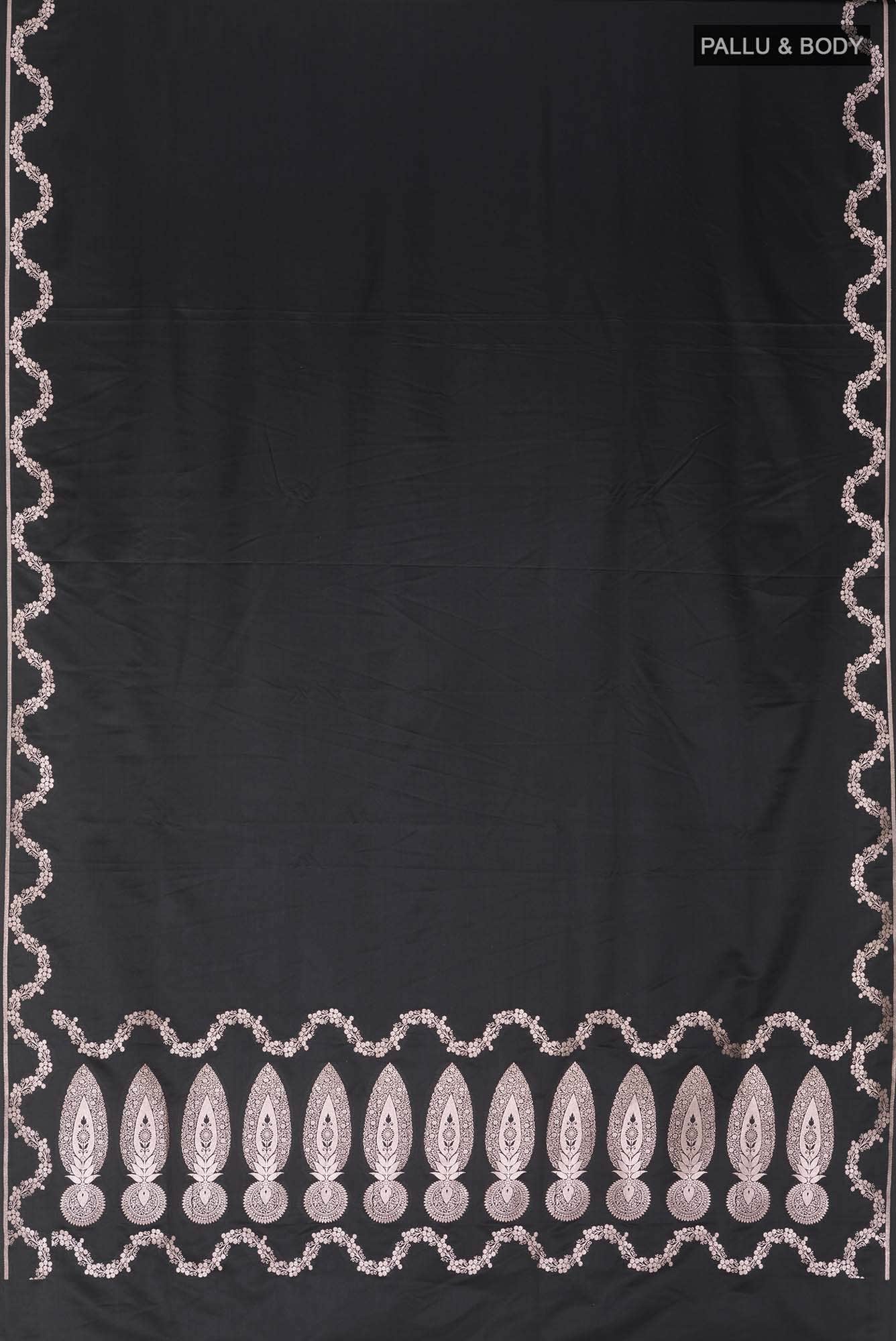 Black Blended Banarasi Silk Saree