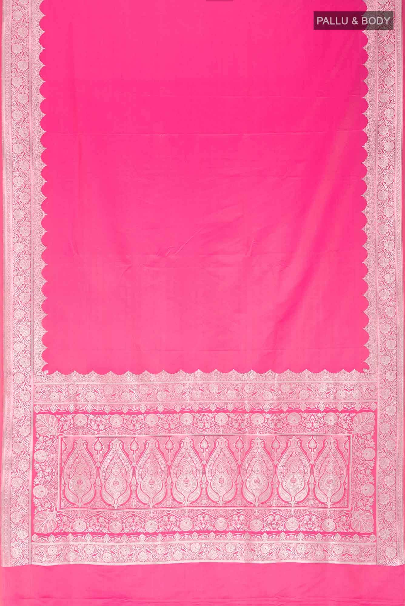 Pink Blended Banarasi Silk Saree