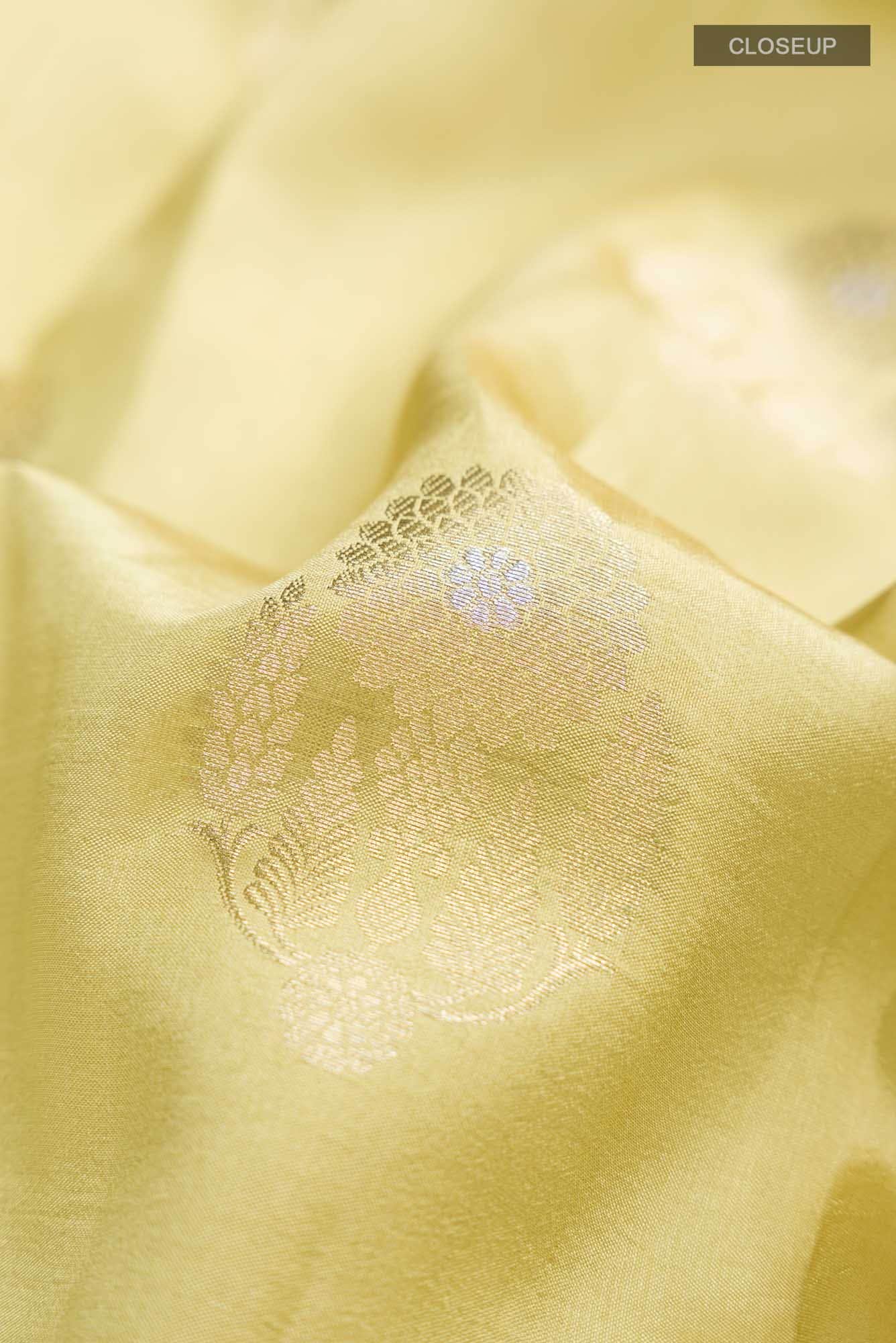 Green Banarasi Raw Silk Saree