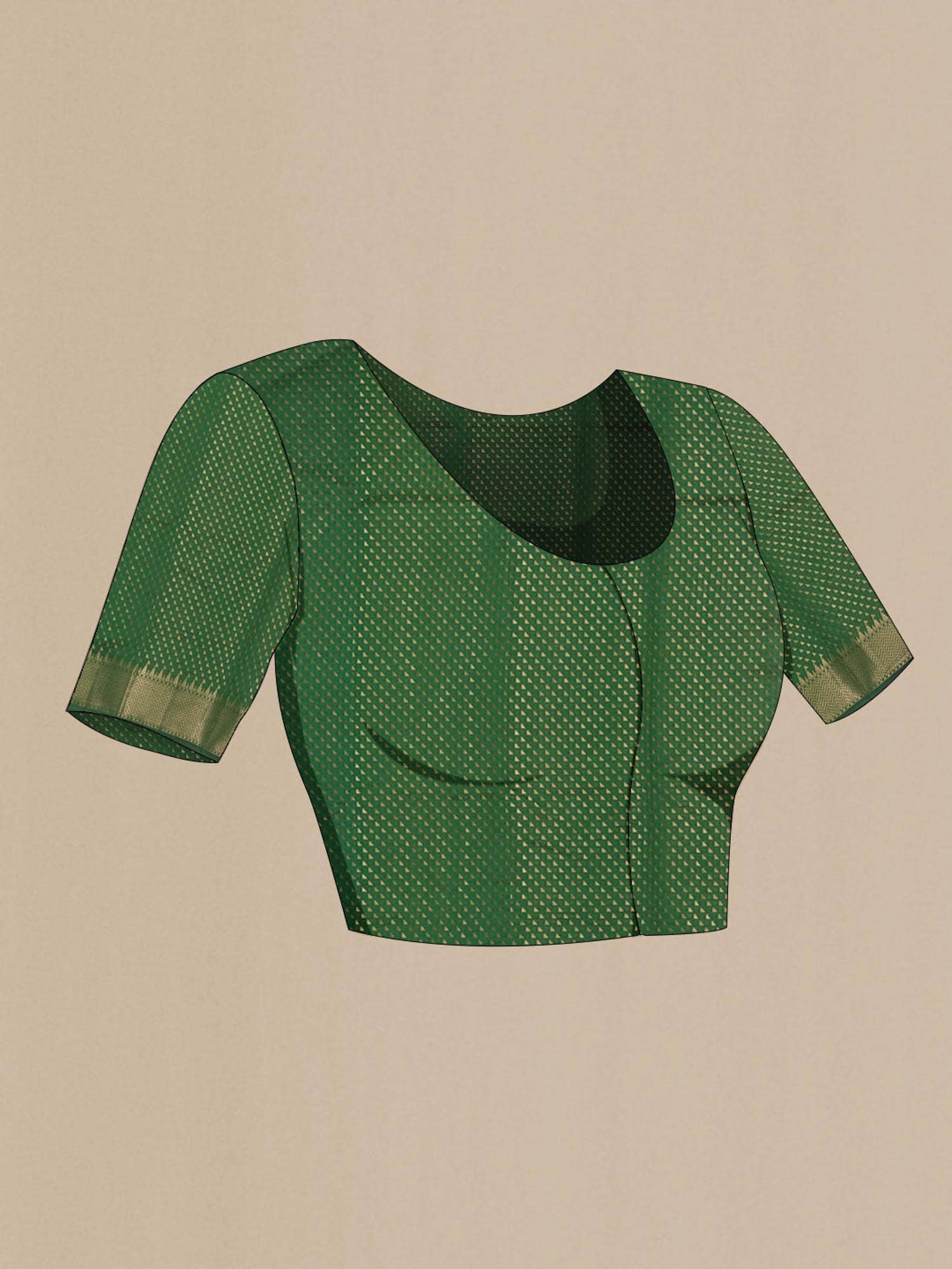 Green Banarasi Raw Silk Saree