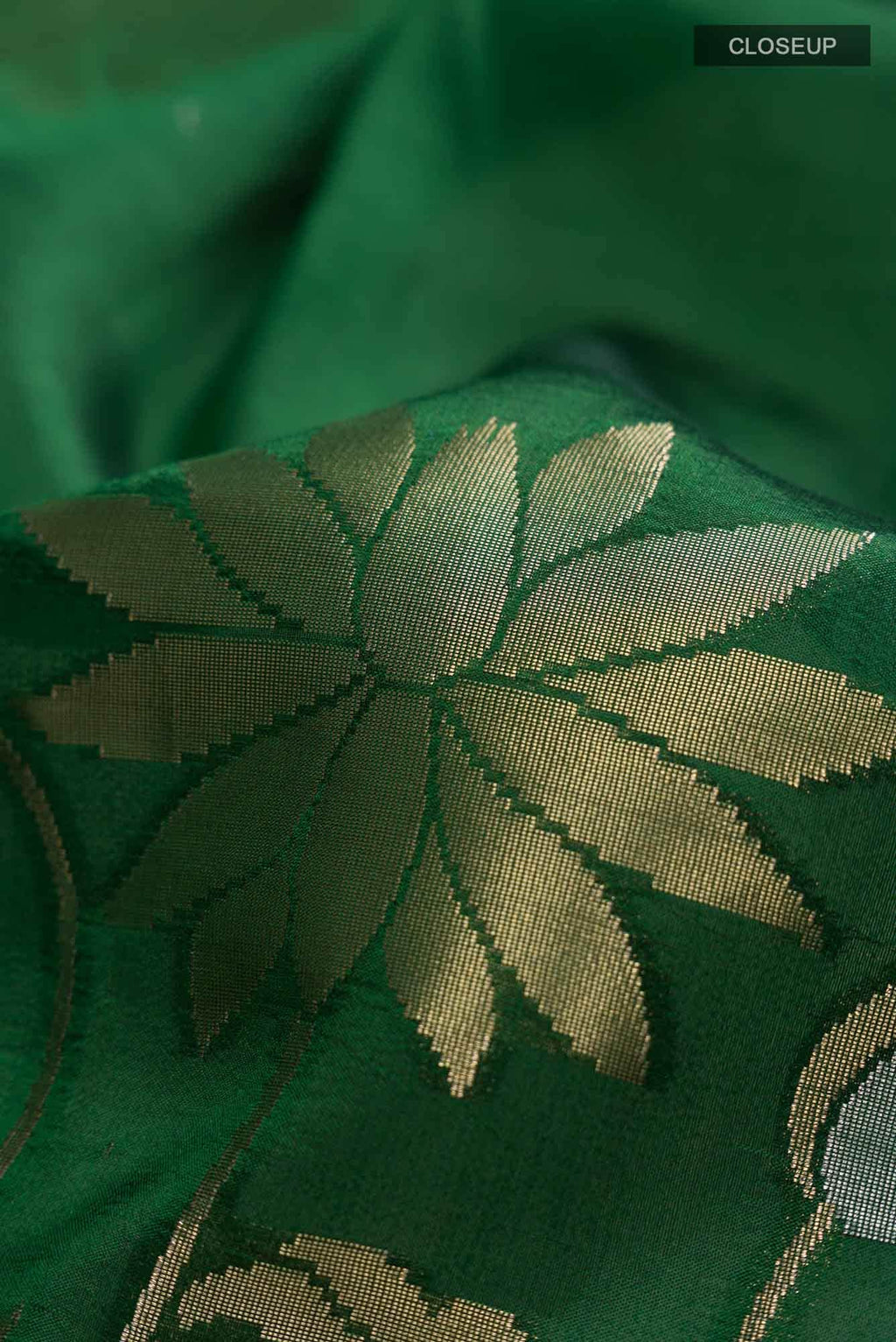 Green Banarasi Raw Silk Saree